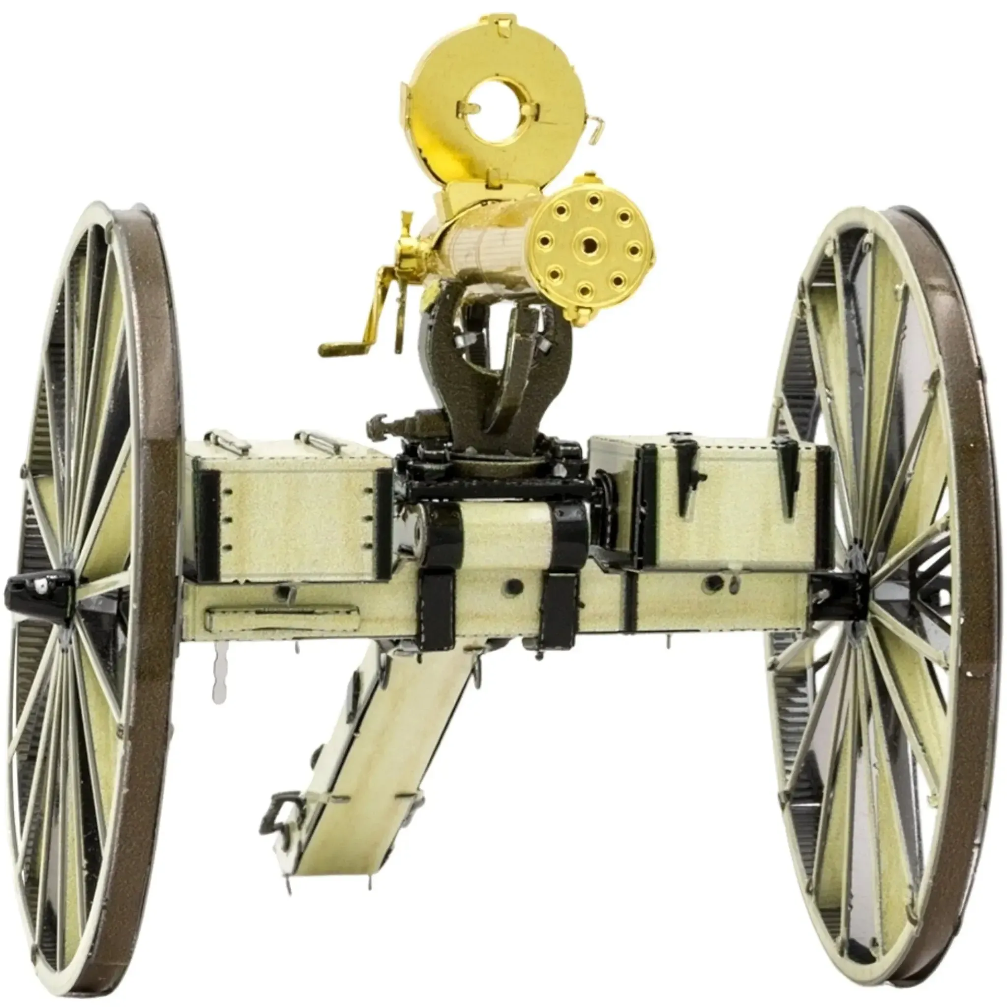 Gatling Gun Figure Model Kit (Steel, Moderate Difficulty) - Fascinations - Metal Earth Series - (2019) - Image 4