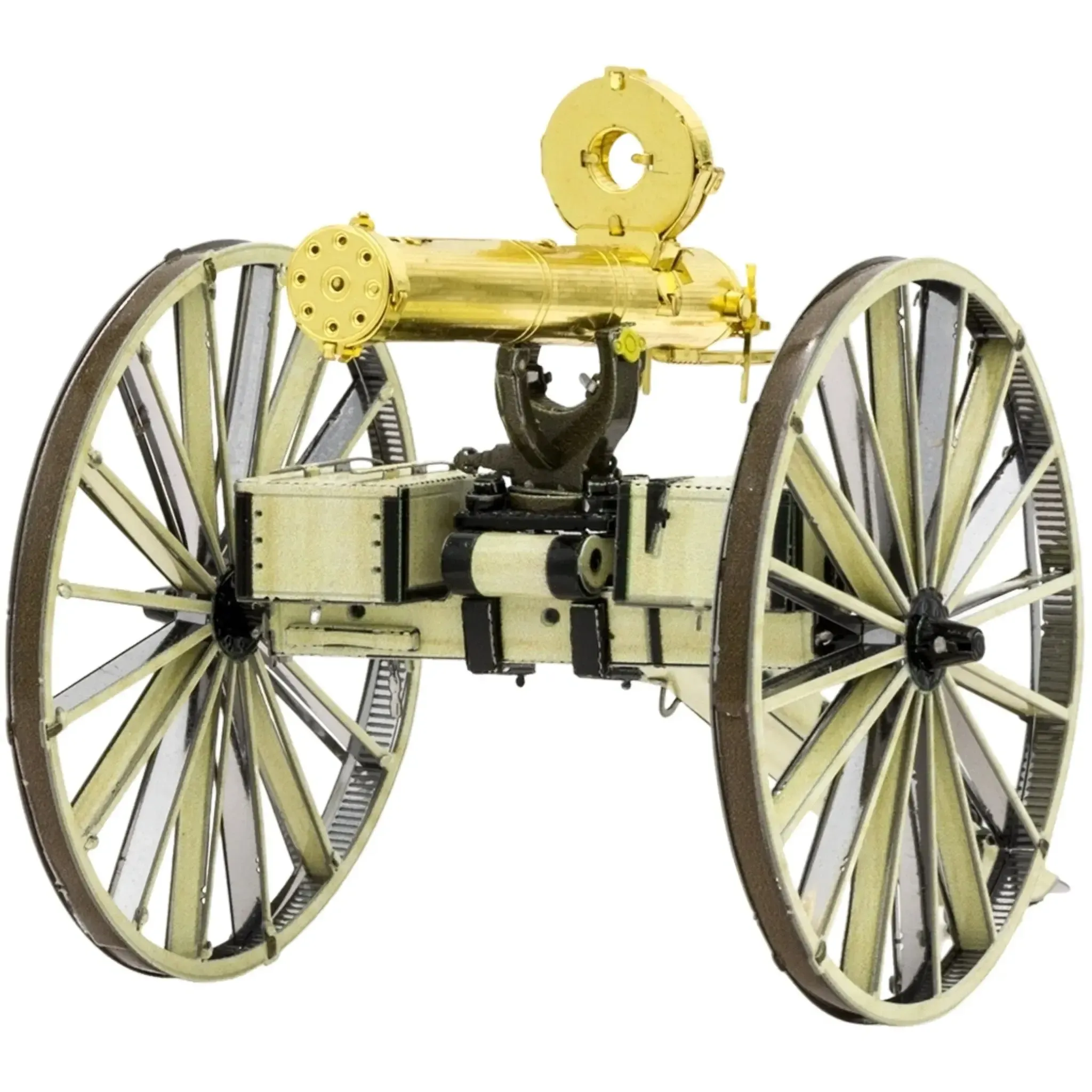 Gatling Gun Figure Model Kit (Steel, Moderate Difficulty) - Fascinations - Metal Earth Series - (2019) - Image 6