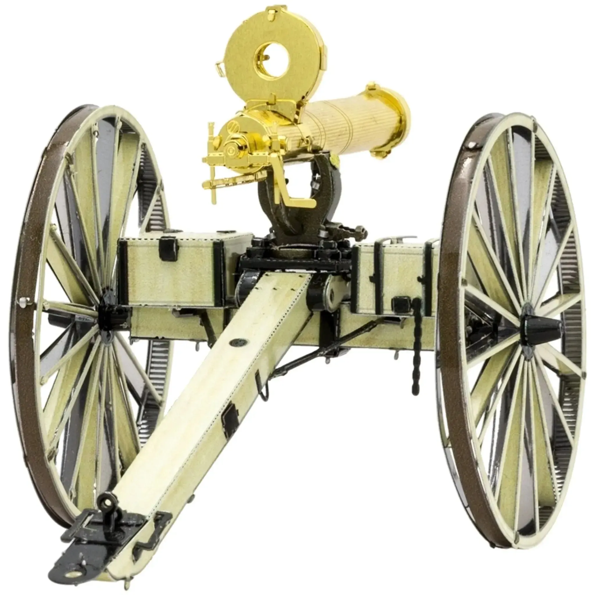 Gatling Gun Figure Model Kit (Steel, Moderate Difficulty) - Fascinations - Metal Earth Series - (2019) - Image 7