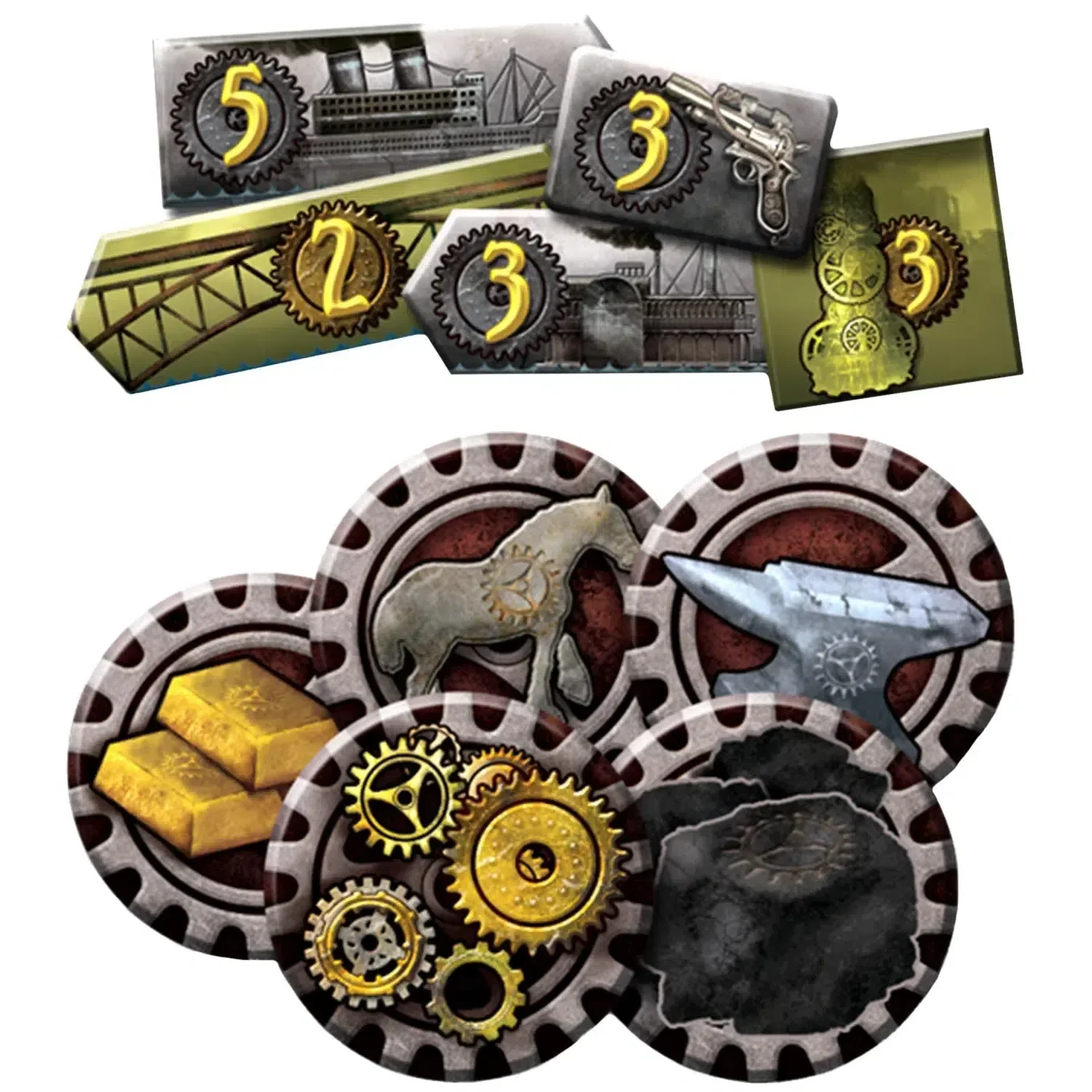 Gearworld: The Borderlands - Area Control Steampunk Board Game for Family, and Adults (2-4 Players, Ages 14+) - Fantasy Flight Games - Image 5