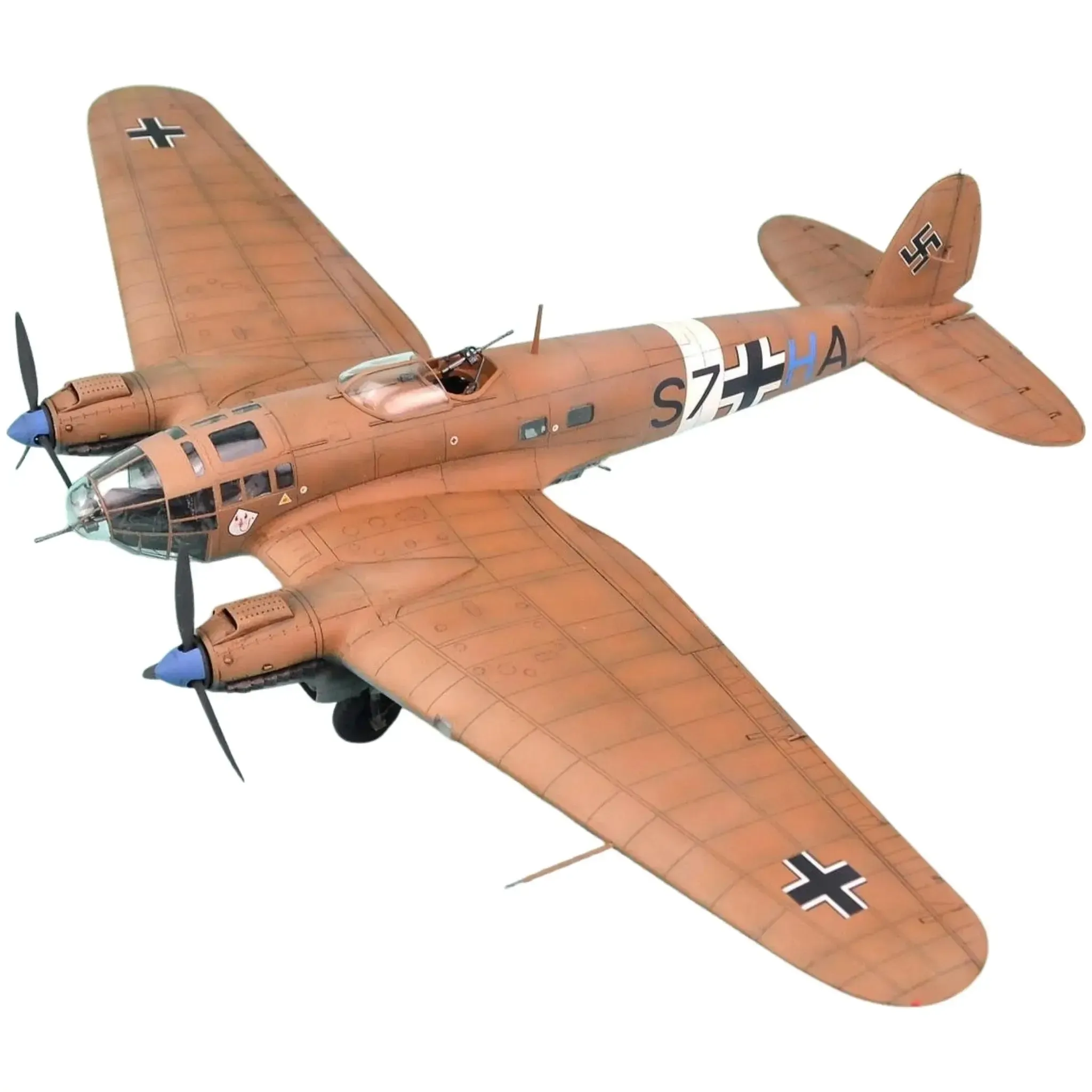 German Luftwaffe [World War II] - Heinkel He 111 H-6 Military Plane Figure (1:144 Scale, Plastic) - Revell - Squadron 144 Series - Image 2