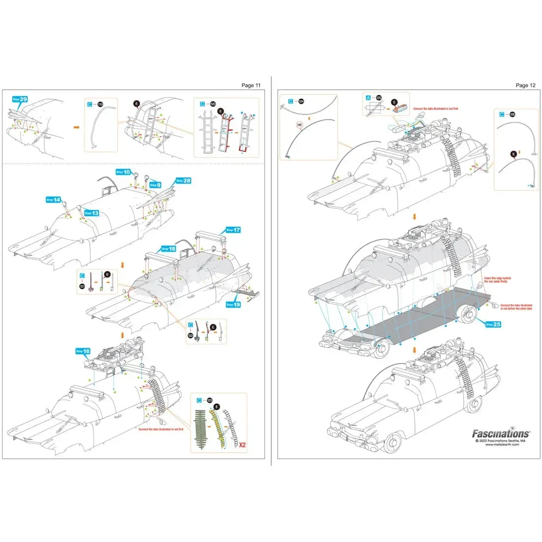 Ghostbusters - Ecto-1 Car Figure Model Kit (Steel, Challenging Difficulty) - Fascinations - Metal Earth Premium Series - Image 13