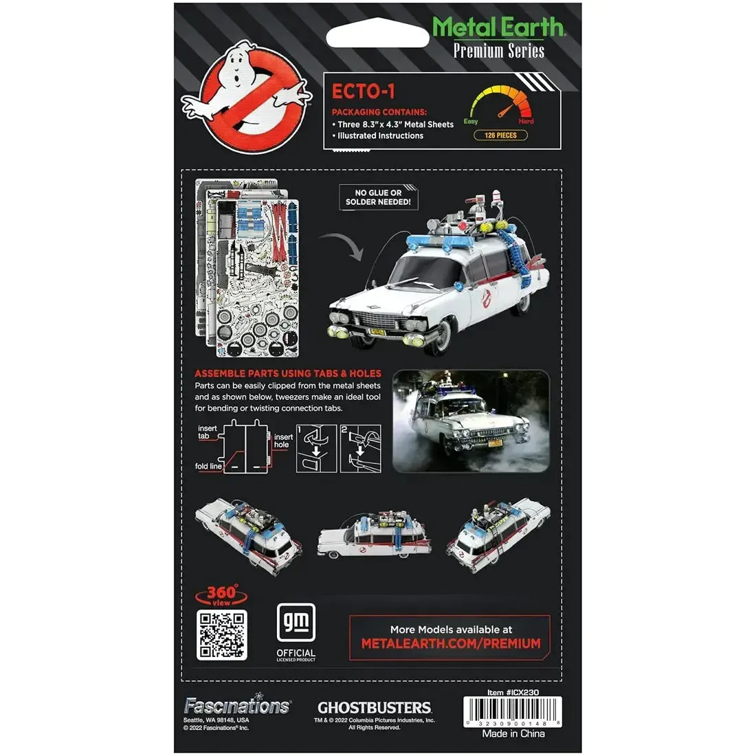 Ghostbusters - Ecto-1 Car Figure Model Kit (Steel, Challenging Difficulty) - Fascinations - Metal Earth Premium Series - Image 3
