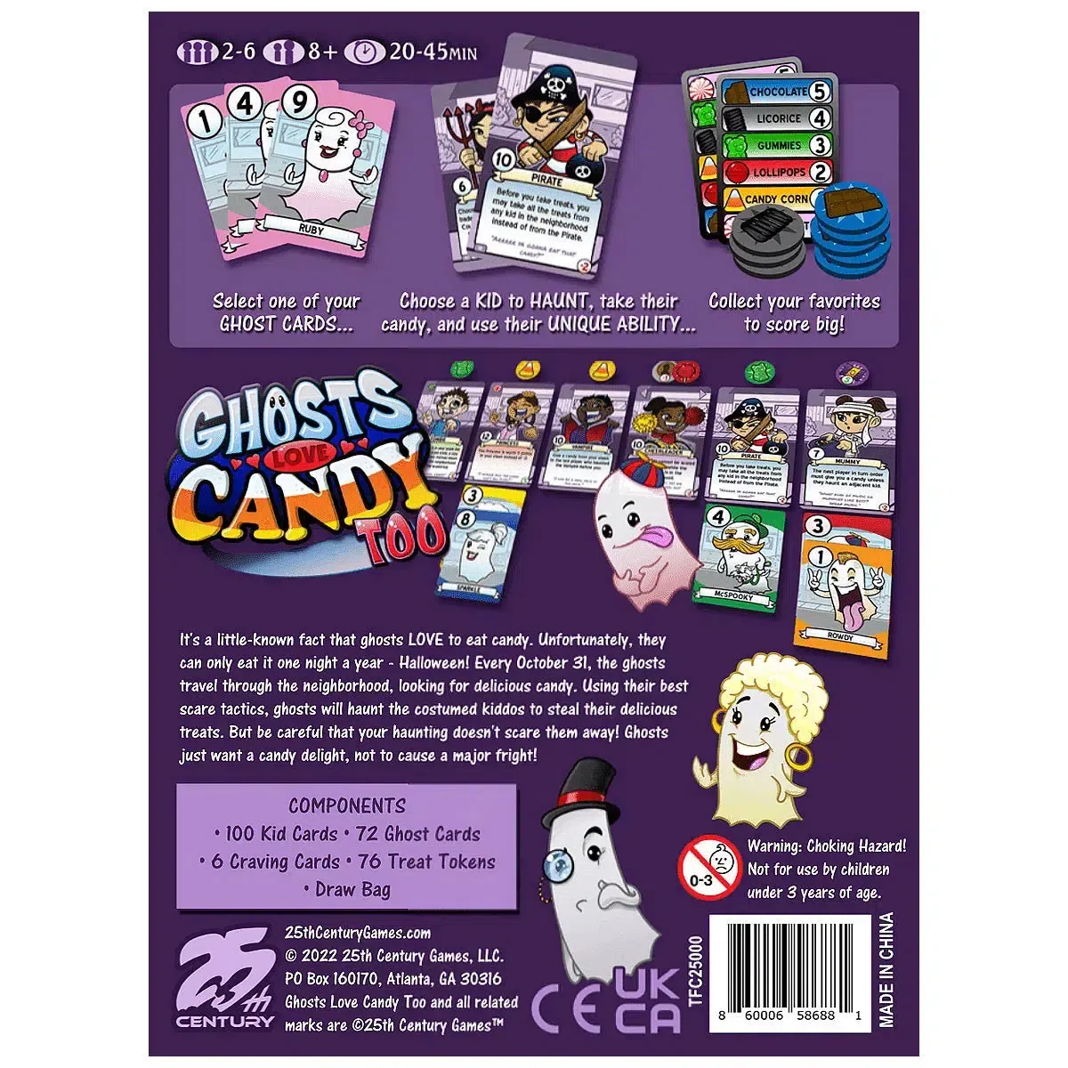 Ghosts Love Candy Too - Competitive Halloween Card Game for Family, Adults, and Children (2-6 Players, Ages 8+) - 25th Century Games - Image 3