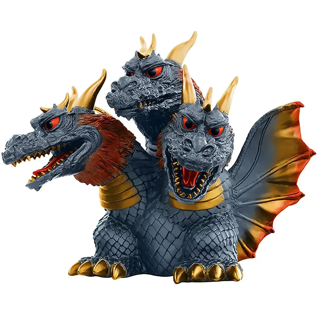 Godzilla [Ghidorah, the Three-Headed Monster] - 1964 Version of King Ghidorah Figure (4.7") - Bandai Spirits [Banpresto] - Enshrined Monsters Series, Toho Monster Series (B) - Image 3