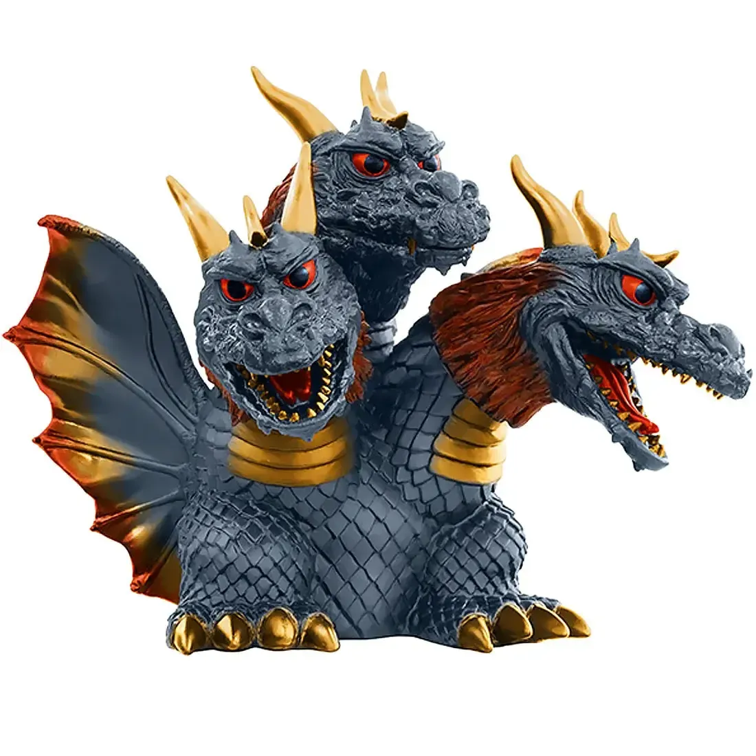Godzilla [Ghidorah, the Three-Headed Monster] - 1964 Version of King Ghidorah Figure (4.7") - Bandai Spirits [Banpresto] - Enshrined Monsters Series, Toho Monster Series (B) - Image 4
