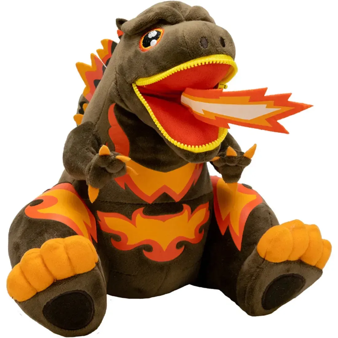Godzilla - Sitting Burning Godzilla Plush with Zipper Mouth (8.75") - Quantum Mechanix - Zipper Mouth Series, PREVIEWS Exclusive Edition - Image 6