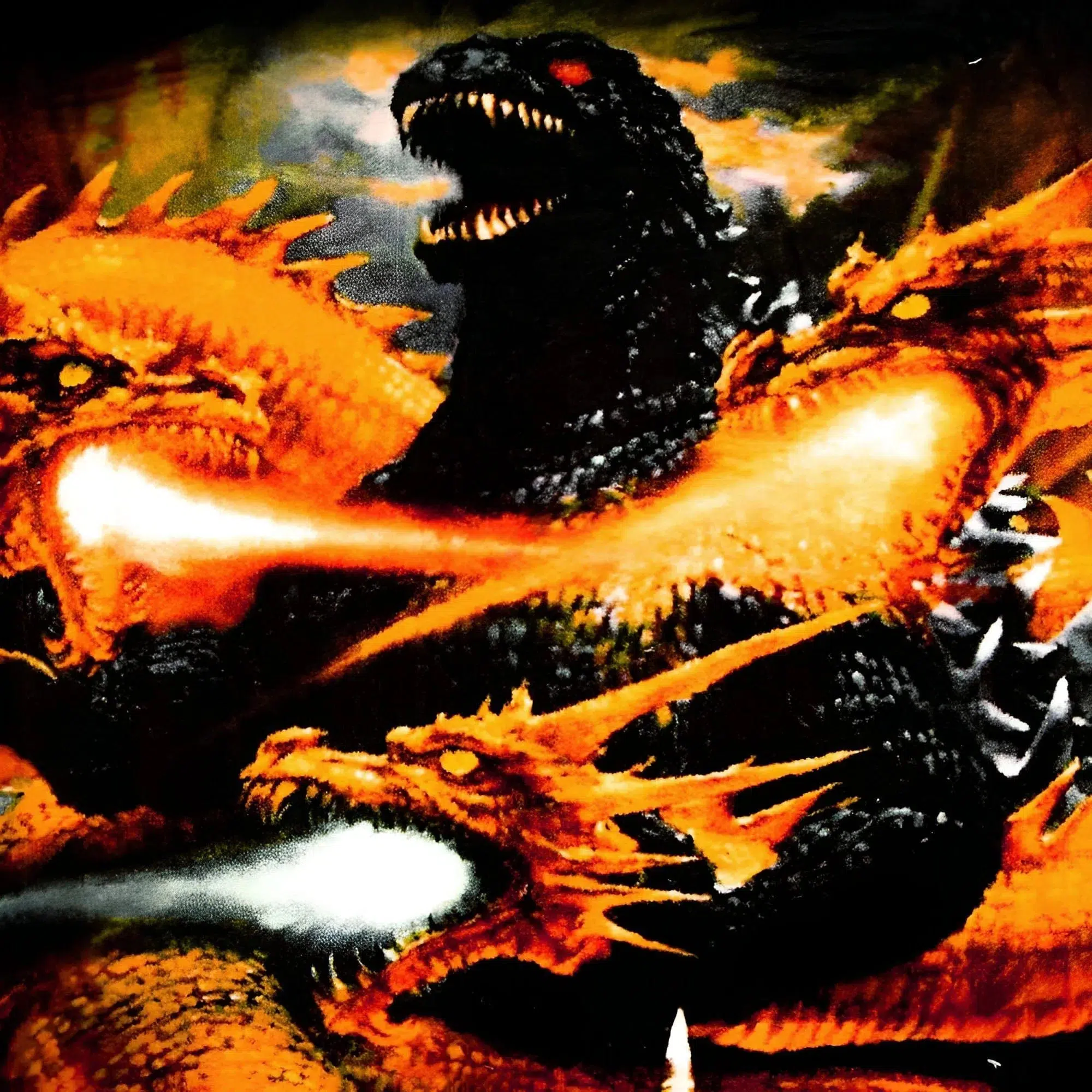 Godzilla vs. King Ghidorah - Movie Poster Plush Throw Blanket (46"x60") - Bioworld - Image 2