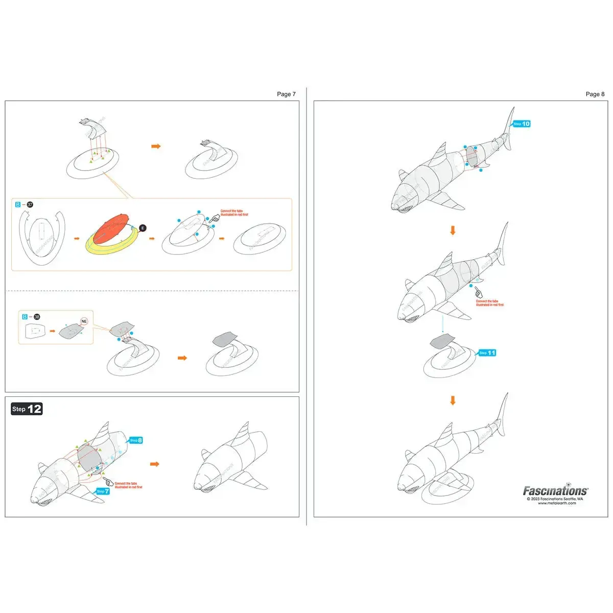 Great White Shark Figure Model Kit (Steel, Moderate Difficulty) - Fascinations - Metal Earth Series - Image 11