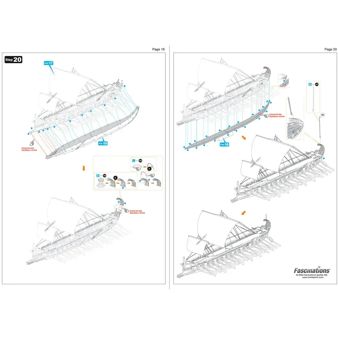 Greek Trireme Ship Figure Model Kit (1:202 Scale, Steel, Expert Difficulty) - Fascinations - Metal Earth Premium Series - Image 17