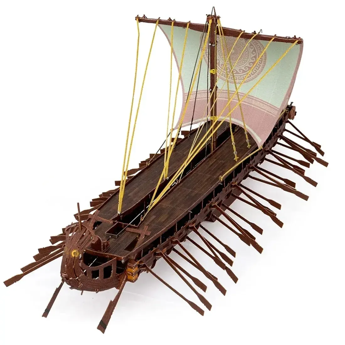 Greek Trireme Ship Figure Model Kit (1:202 Scale, Steel, Expert Difficulty) - Fascinations - Metal Earth Premium Series - Image 6