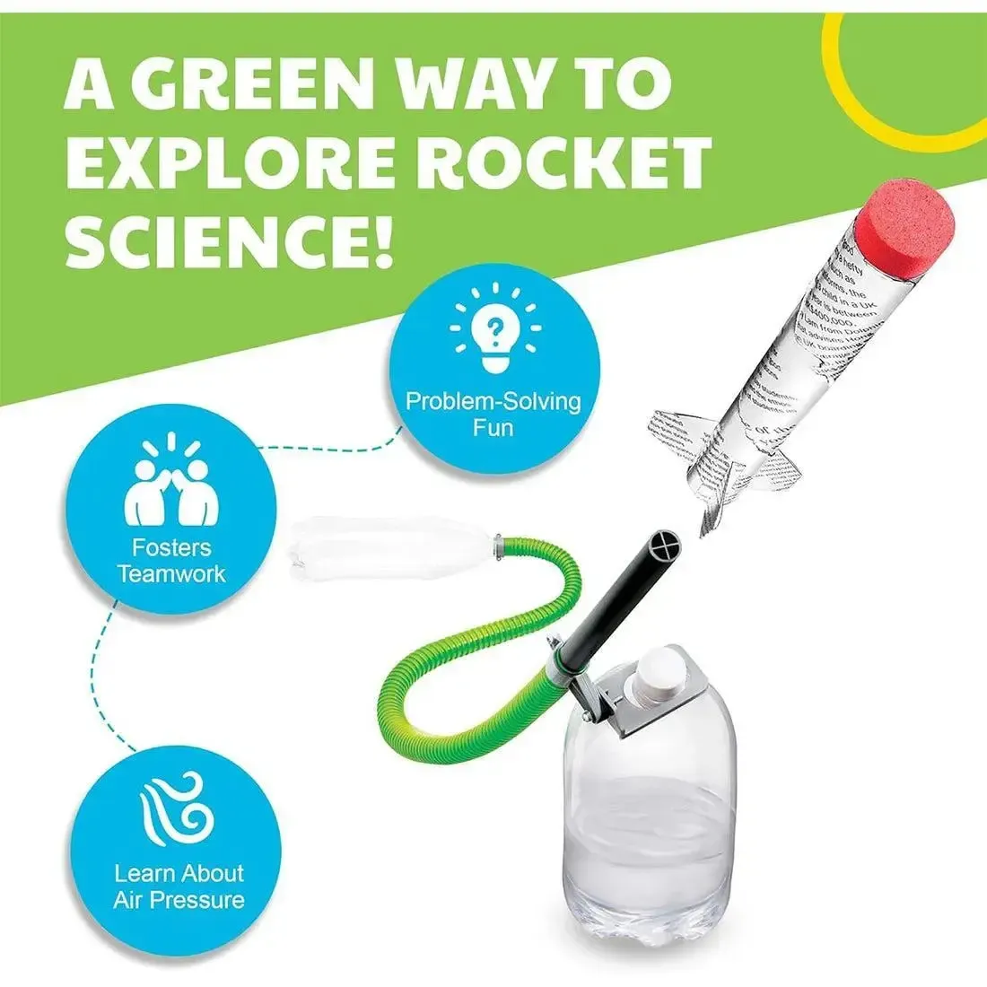 Green Science: Green Rocket - Rocket Launcher Educational Science STEAM Building Kit - 4M - Image 6