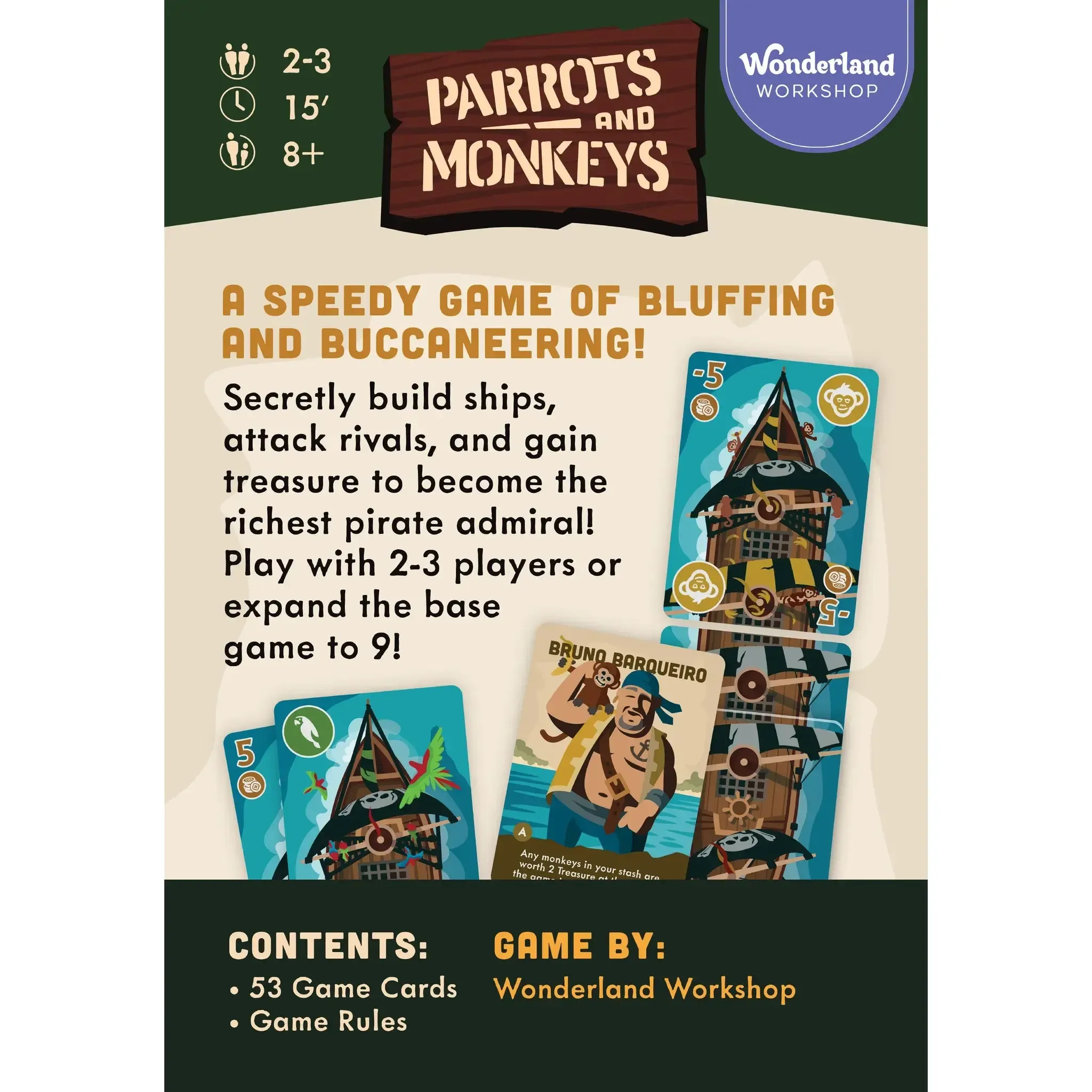 Guns or Treasure: Parrots and Monkeys - Card Game Expansion - Image 3