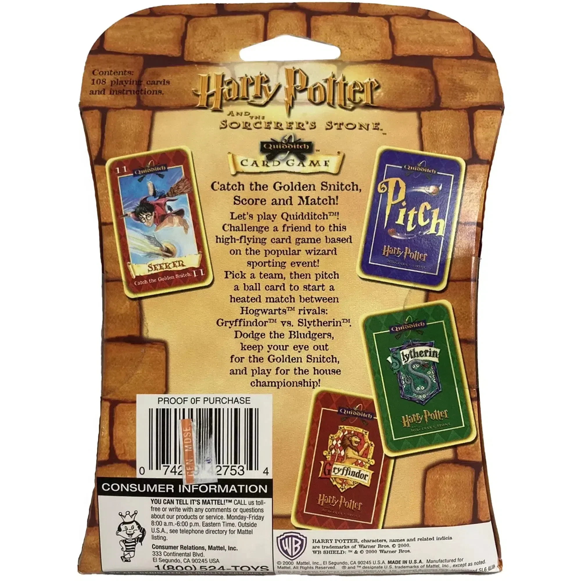 Harry Potter and the Sorcerer's Stone Quidditch - Competitive Fantasy Card Game for Family, Adults, and Children (2-4 Players, Ages 7+) - Mattel - Image 3