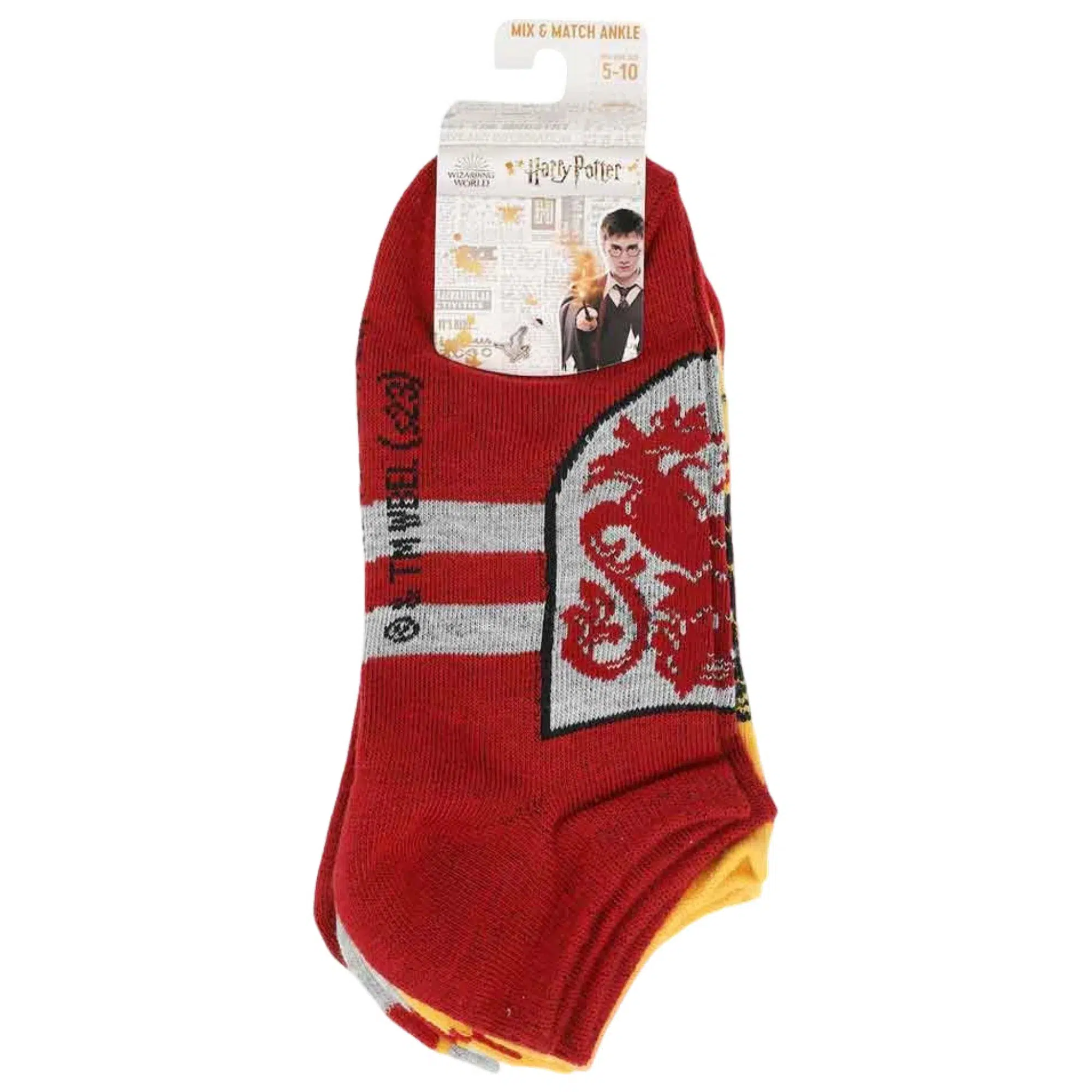 Harry Potter - Gryffindor Socks Set (5 Pack) - Bioworld - Image 2