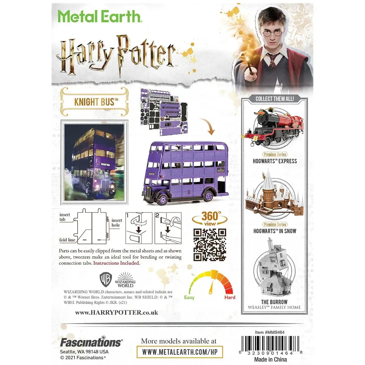 Harry Potter - Knight Bus Figure Model Kit (Steel, Moderate Difficulty) - Fascinations - Metal Earth Series - Image 3