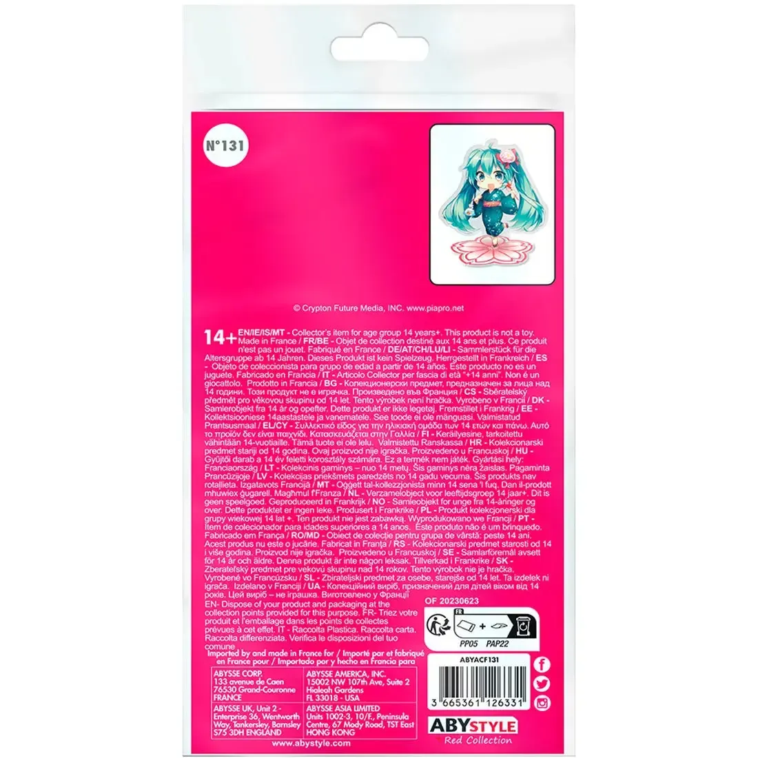 Hatsune Miku - Chibi Kimono Hatsune Miku Standee Figure (3.75" Acrylic) - ABYstyle - Acryl Series - Image 3