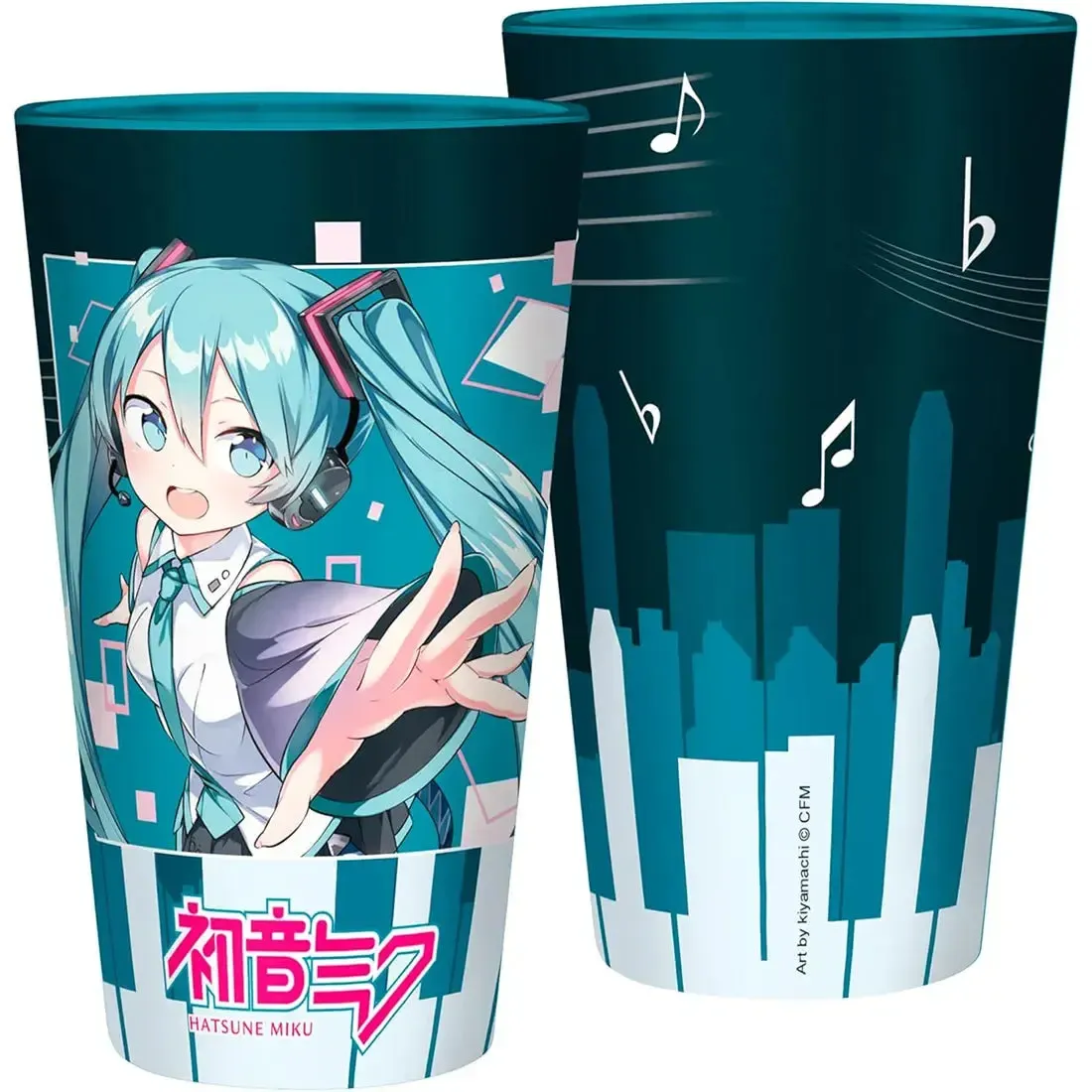 Hatsune Miku - Piano Keys Drinking Glass (13.5 oz.) - ABYstyle - Image 2