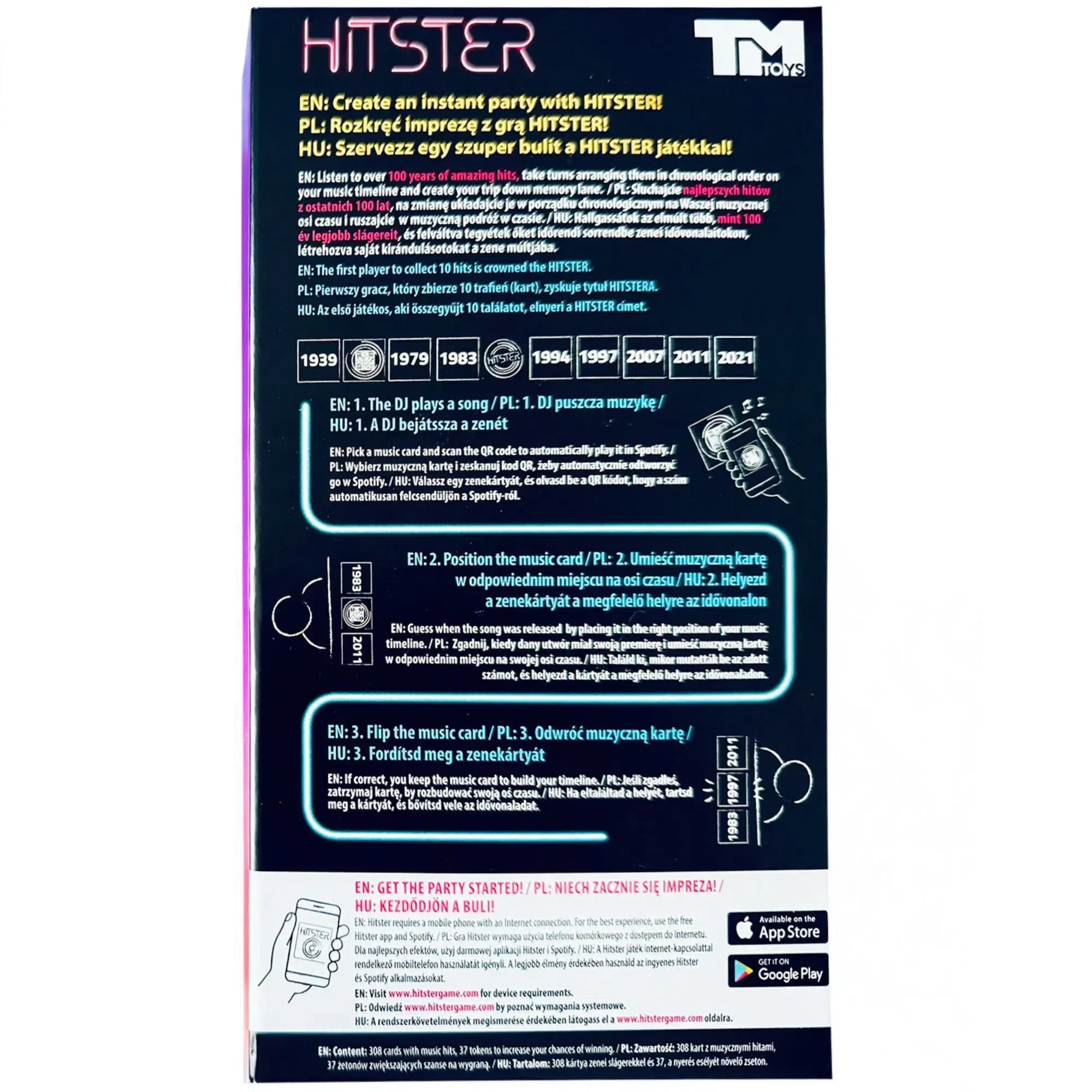 Hitster - Party Music Quiz Card Game for Family, and Adults (2-10 Players, Ages 16+) - Jumbo Games - Image 3