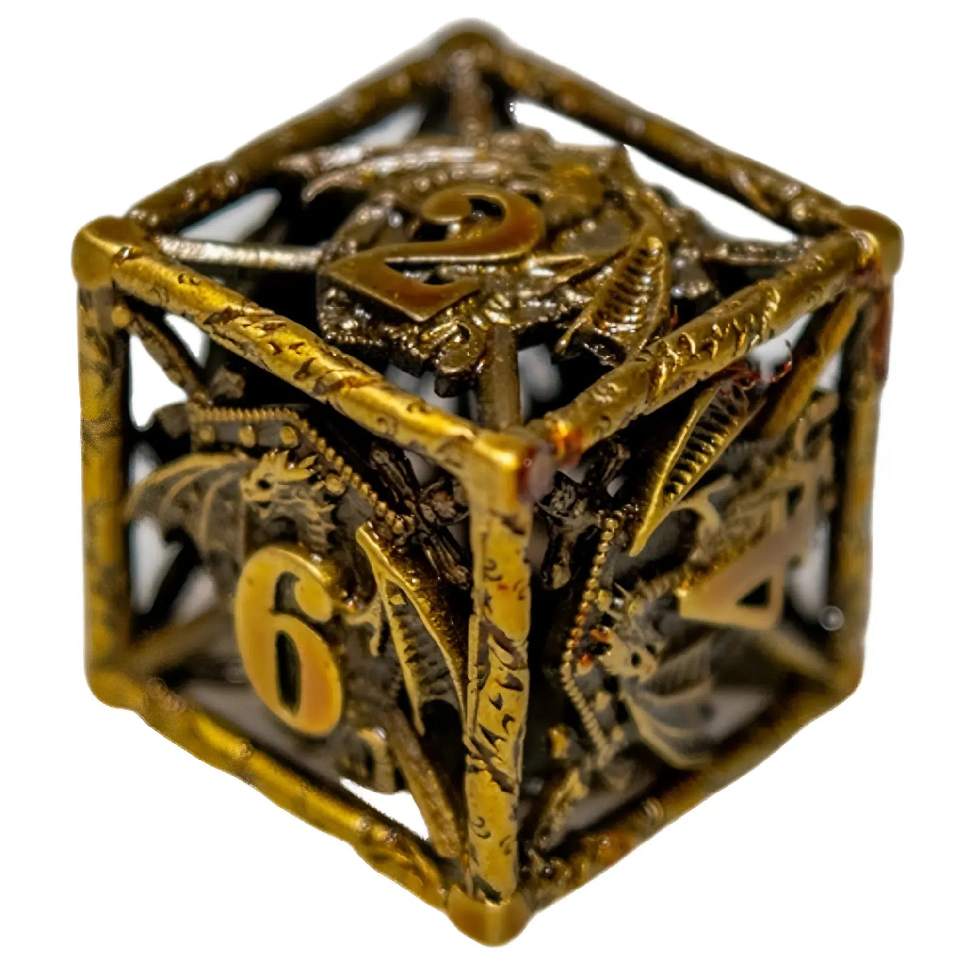 Hollow Dragon Shield Dice Set (7 Dice, Polyhedral) - Game Master Dice - Image 4