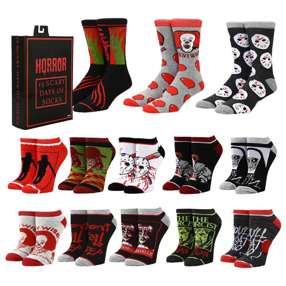 Horror Icons - 13 Scary Days of Socks Box Set - Bioworld