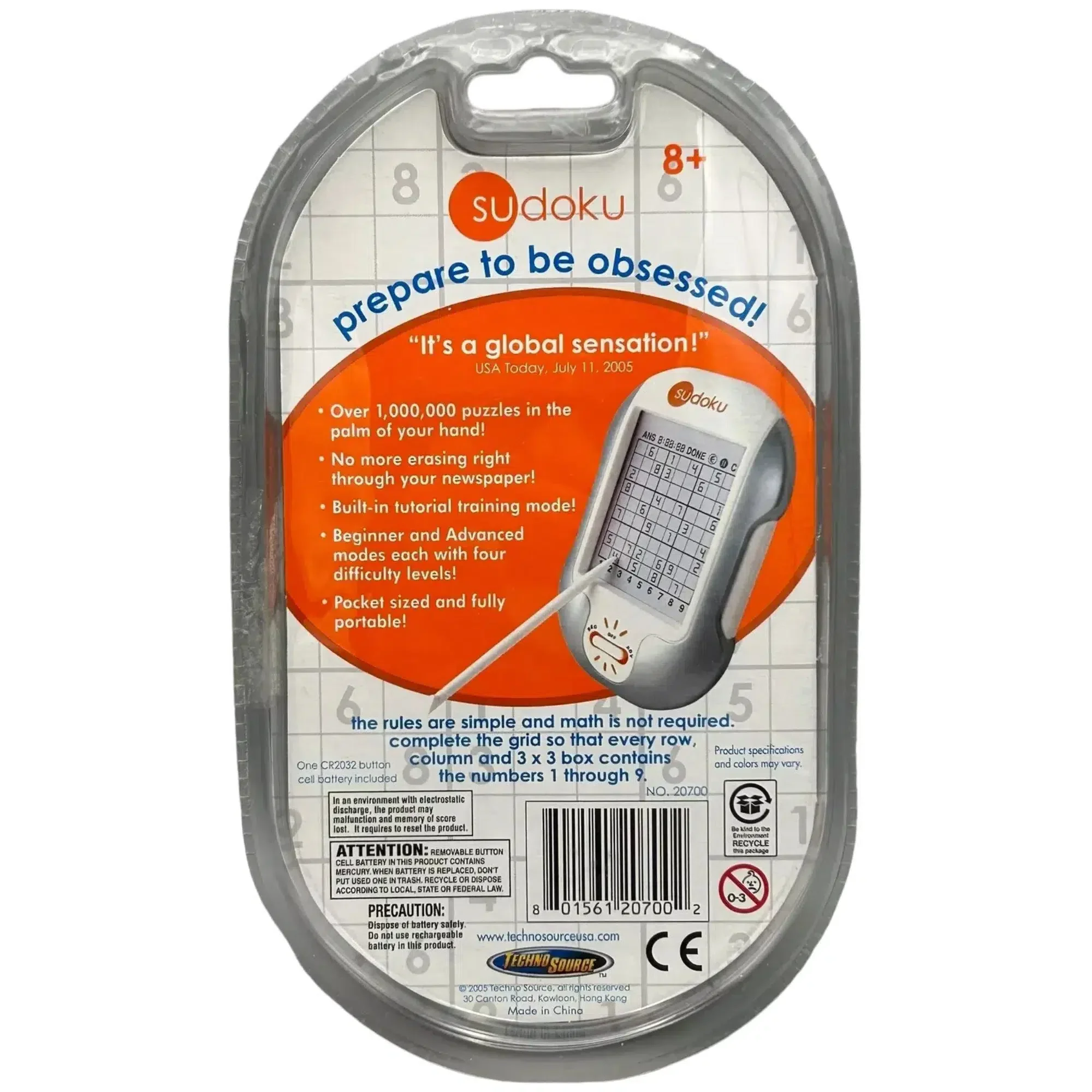 Illuminated Sudoku Electronic Handheld Game - Techno Source - Image 4