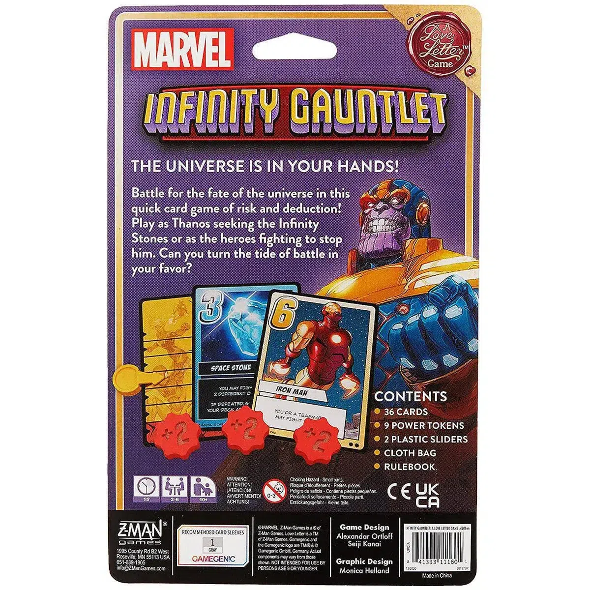 Infinity Gauntlet: A Love Letter Game - Team-Based Superheroes Board Game for Family, Adults, and Children (2-6 Players, Ages 10+) - Z-Man Games - Image 3