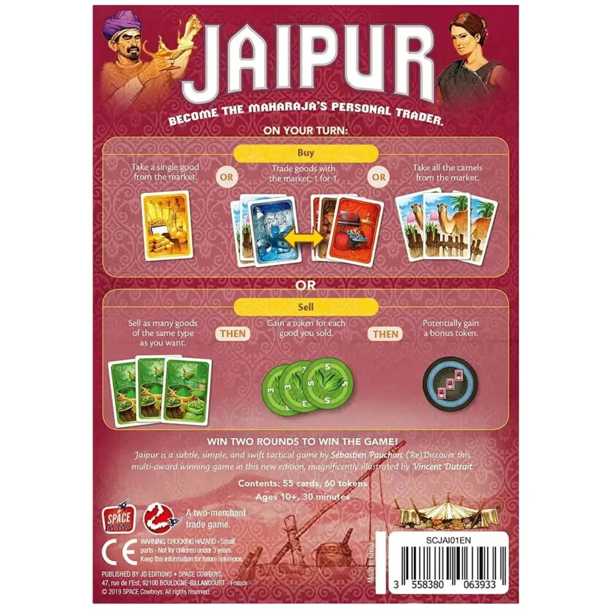 Jaipur - Economic Trade Board Game for Family, and Adults (2 Players, Ages 10+) - Space Cowboys - Image 3