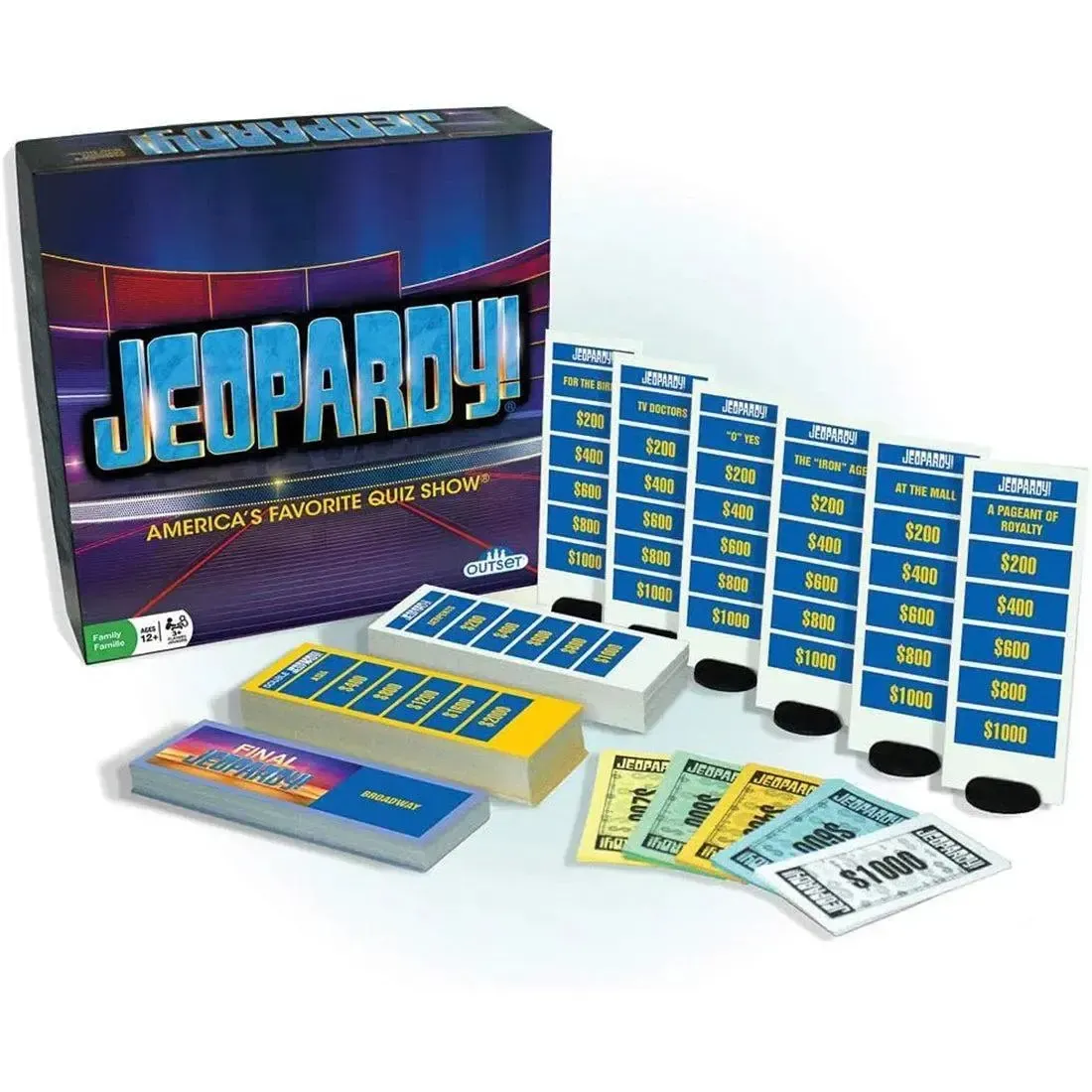 Jeopardy! America's Favorite Quiz Show - Trivia Television Board Game for Family, Adults, and Children (3+ Players, Ages 12+) - Outset Media - Image 2
