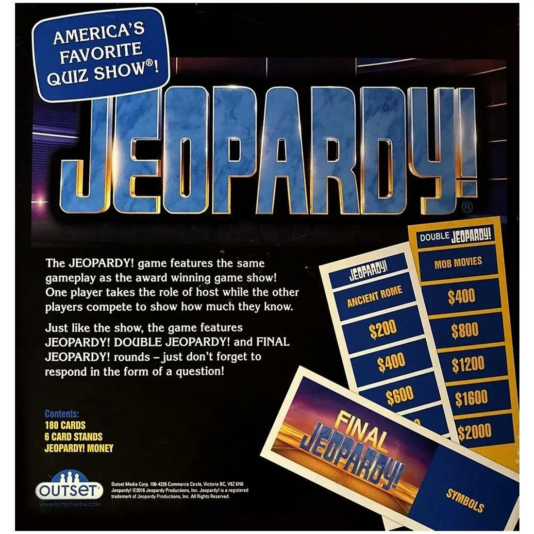 Jeopardy! America's Favorite Quiz Show - Trivia Television Board Game for Family, Adults, and Children (3+ Players, Ages 12+) - Outset Media - Image 3