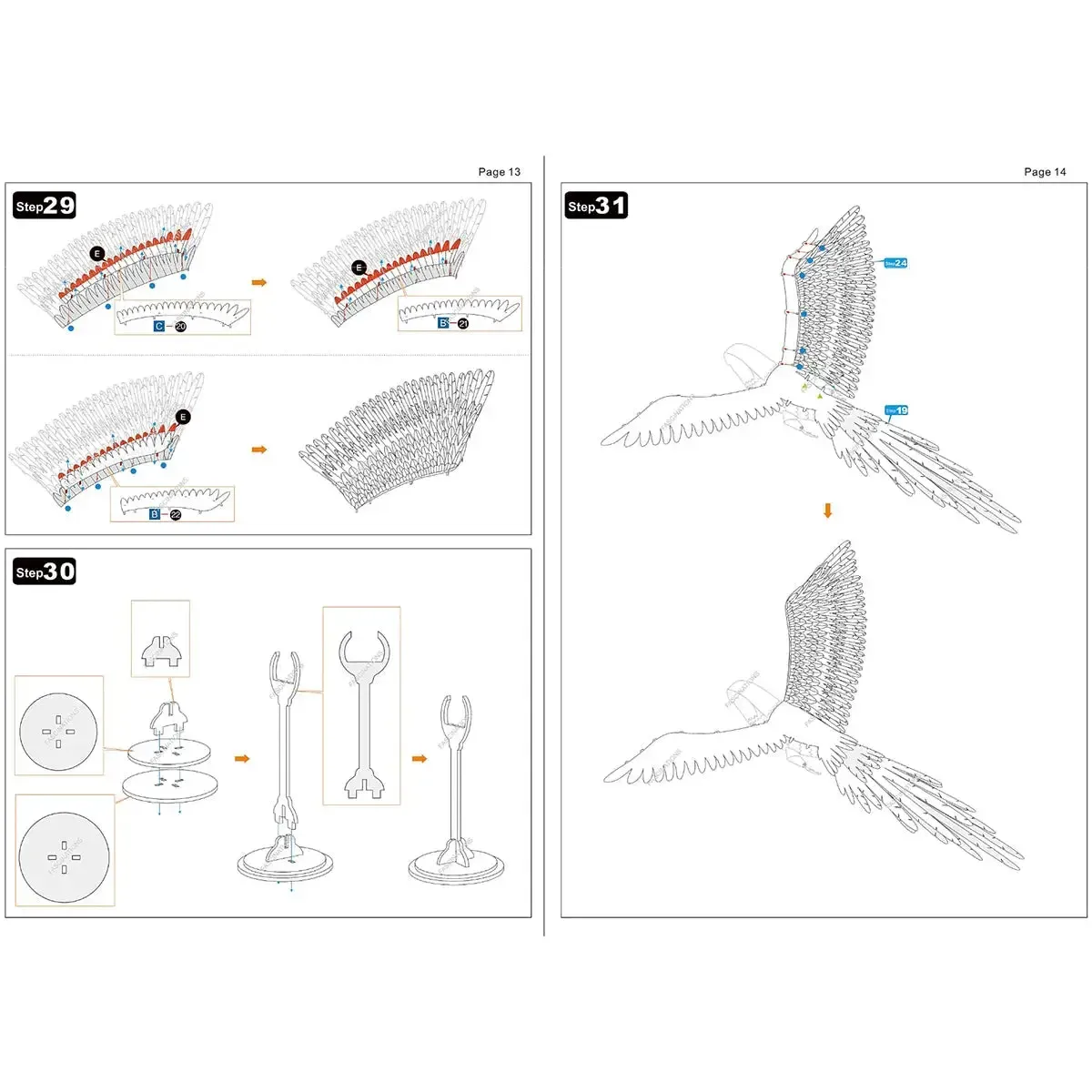 Jubilee Macaw Parrot Figure Model Kit (Steel, Moderate Difficulty) - Fascinations - Metal Earth Premium Series - Image 13