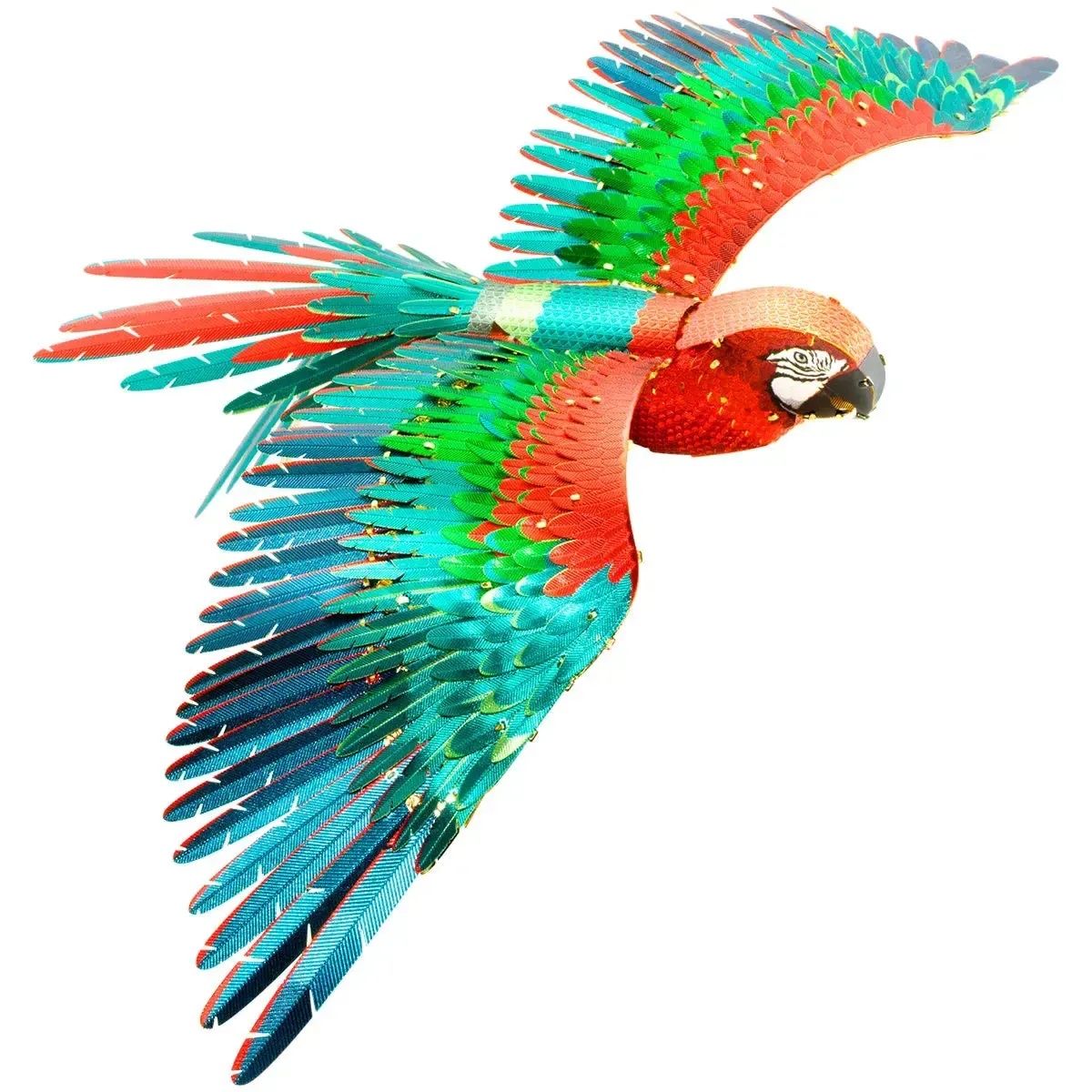Jubilee Macaw Parrot Figure Model Kit (Steel, Moderate Difficulty) - Fascinations - Metal Earth Premium Series - Image 2
