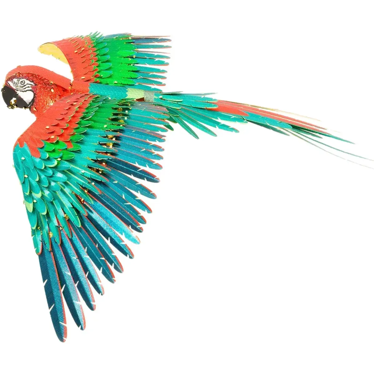 Jubilee Macaw Parrot Figure Model Kit (Steel, Moderate Difficulty) - Fascinations - Metal Earth Premium Series - Image 4