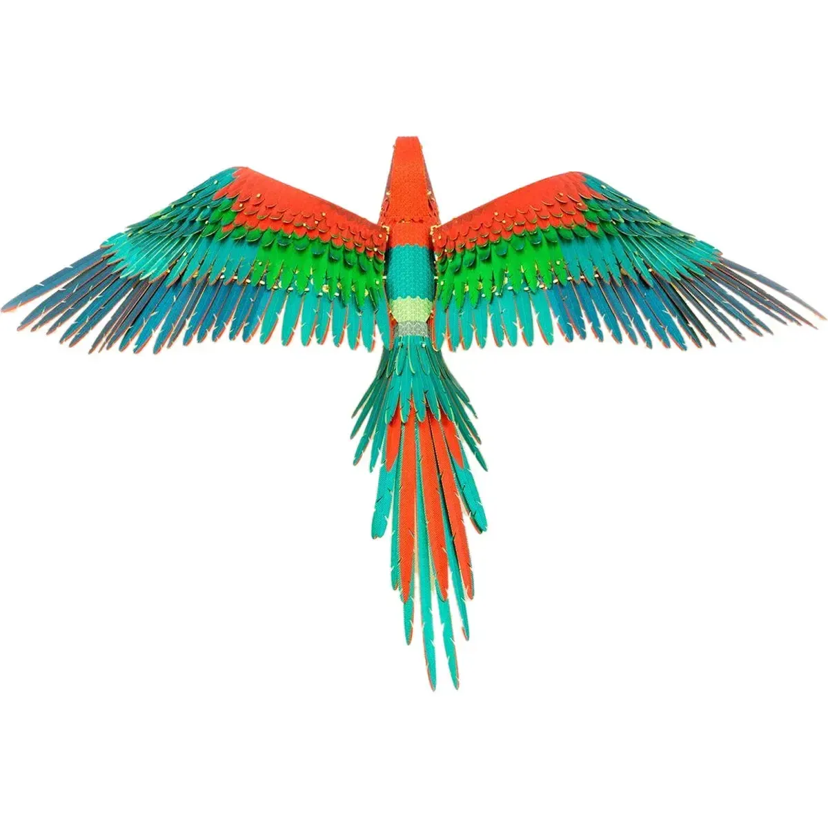 Jubilee Macaw Parrot Figure Model Kit (Steel, Moderate Difficulty) - Fascinations - Metal Earth Premium Series - Image 5
