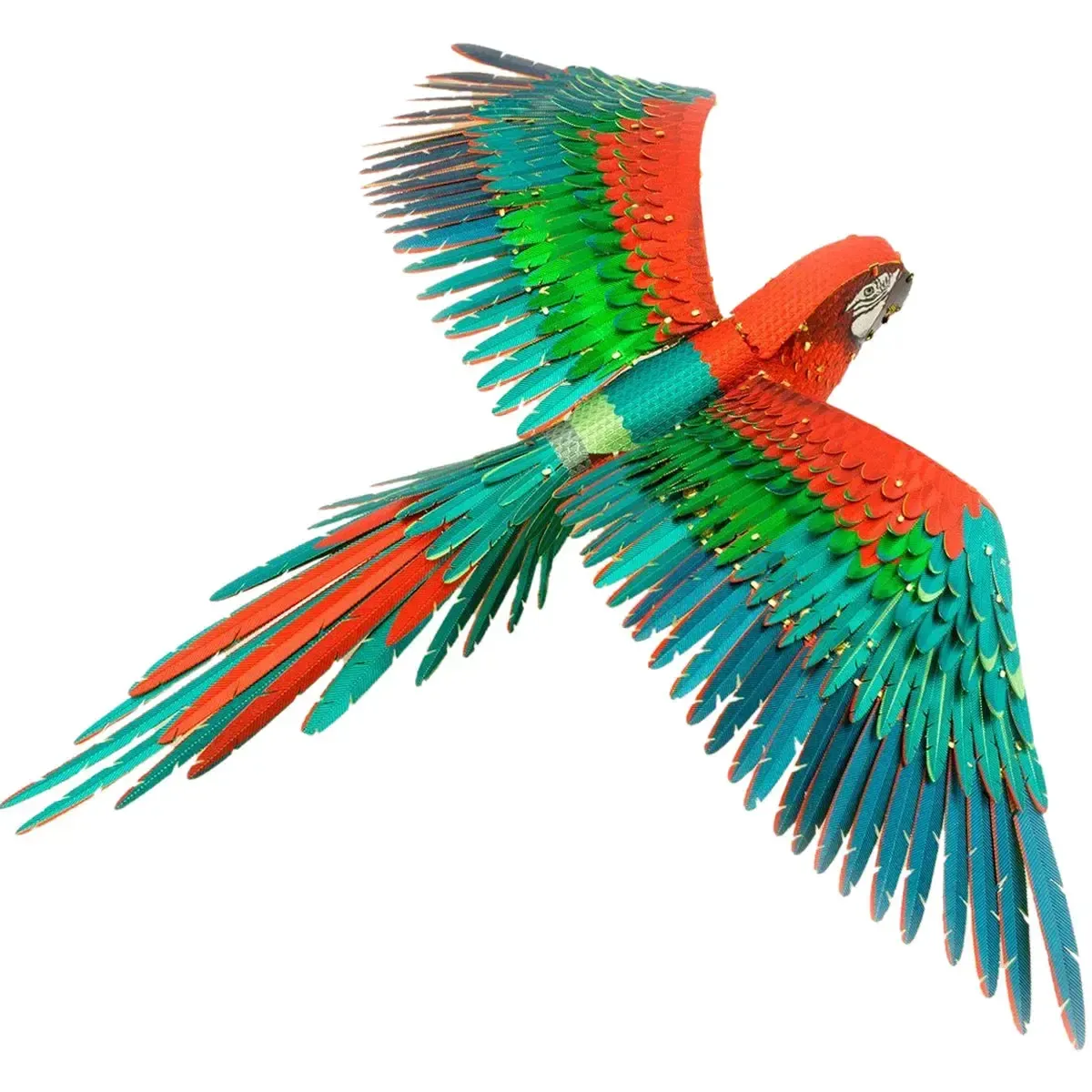 Jubilee Macaw Parrot Figure Model Kit (Steel, Moderate Difficulty) - Fascinations - Metal Earth Premium Series - Image 6
