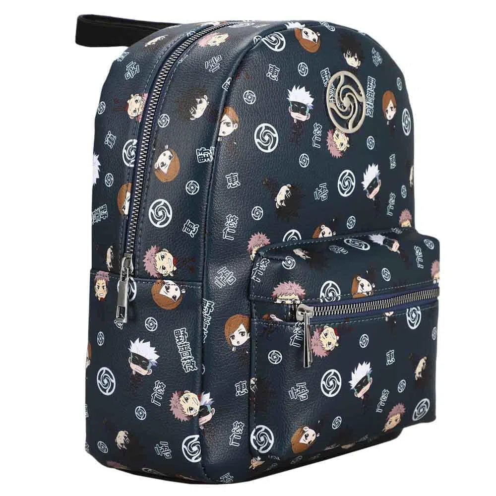 Jujutsu Kaisen - Chibi Characters Mini Backpack (All Over Print, Metal Badge) - Bioworld - Image 3