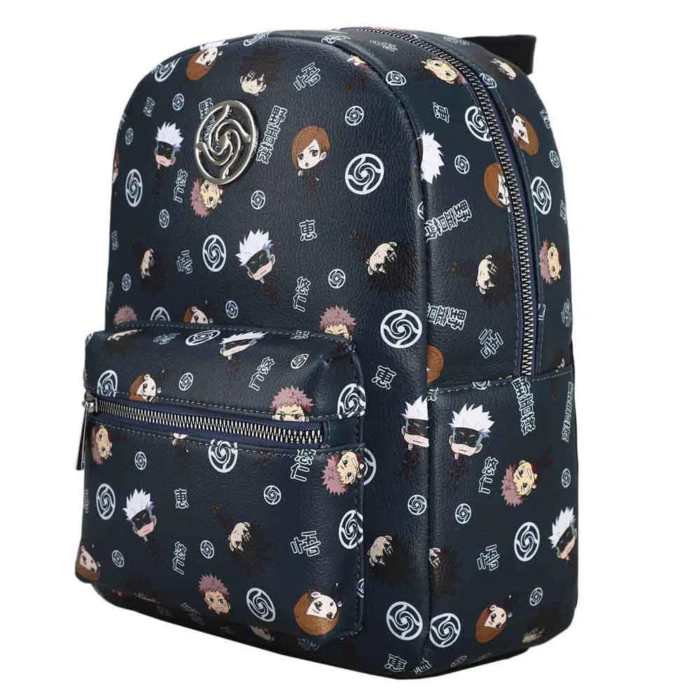 Jujutsu Kaisen - Chibi Characters Mini Backpack (All Over Print, Metal Badge) - Bioworld - Image 4