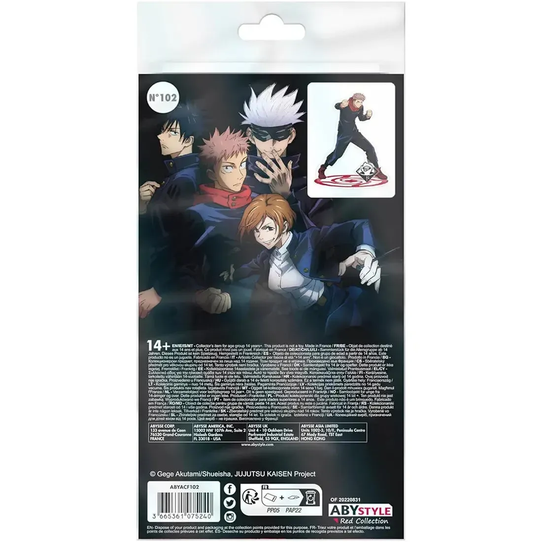 Jujutsu Kaisen - Yuji Itadori Standee Figure (4" Acrylic) - ABYstyle - Acryl Series - Image 3