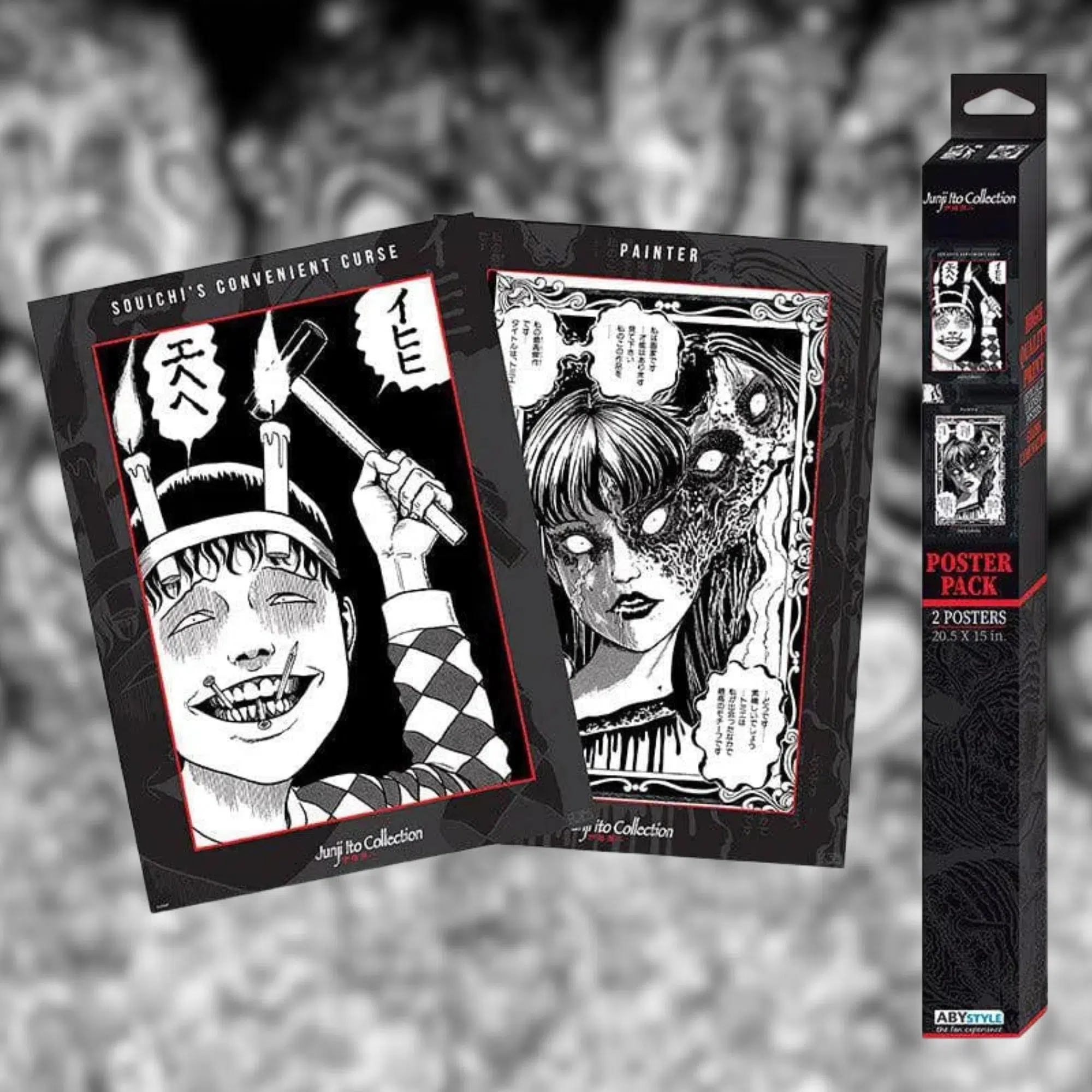 Junji Ito Collection - Painter & Souichi's Convenient Curse Boxed Poster Set (20.5"x15") - ABYstyle - Series 2 - Image 6