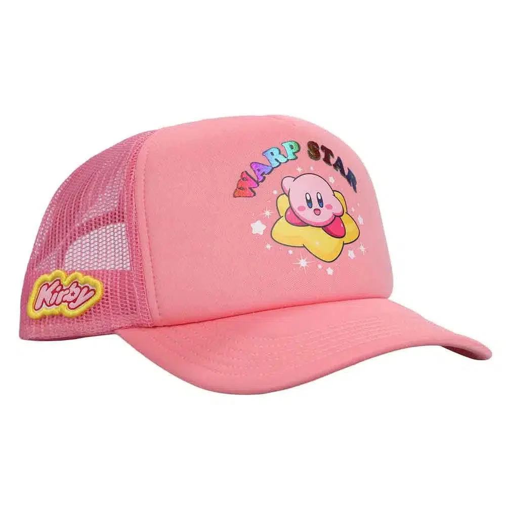 Kirby - Warp Star Trucker Hat (Pink, Foil Print) - Bioworld - Image 3