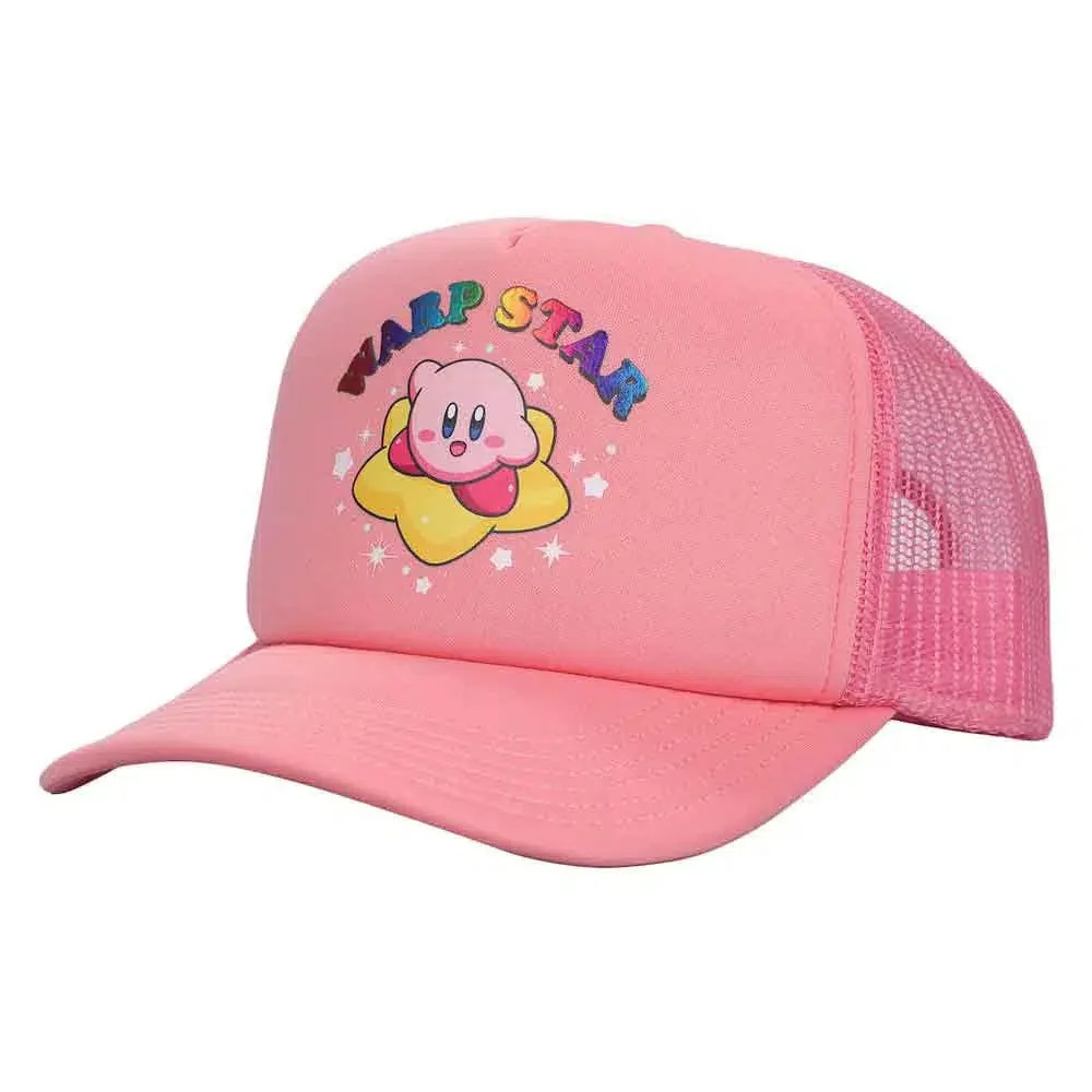Kirby - Warp Star Trucker Hat (Pink, Foil Print) - Bioworld - Image 4
