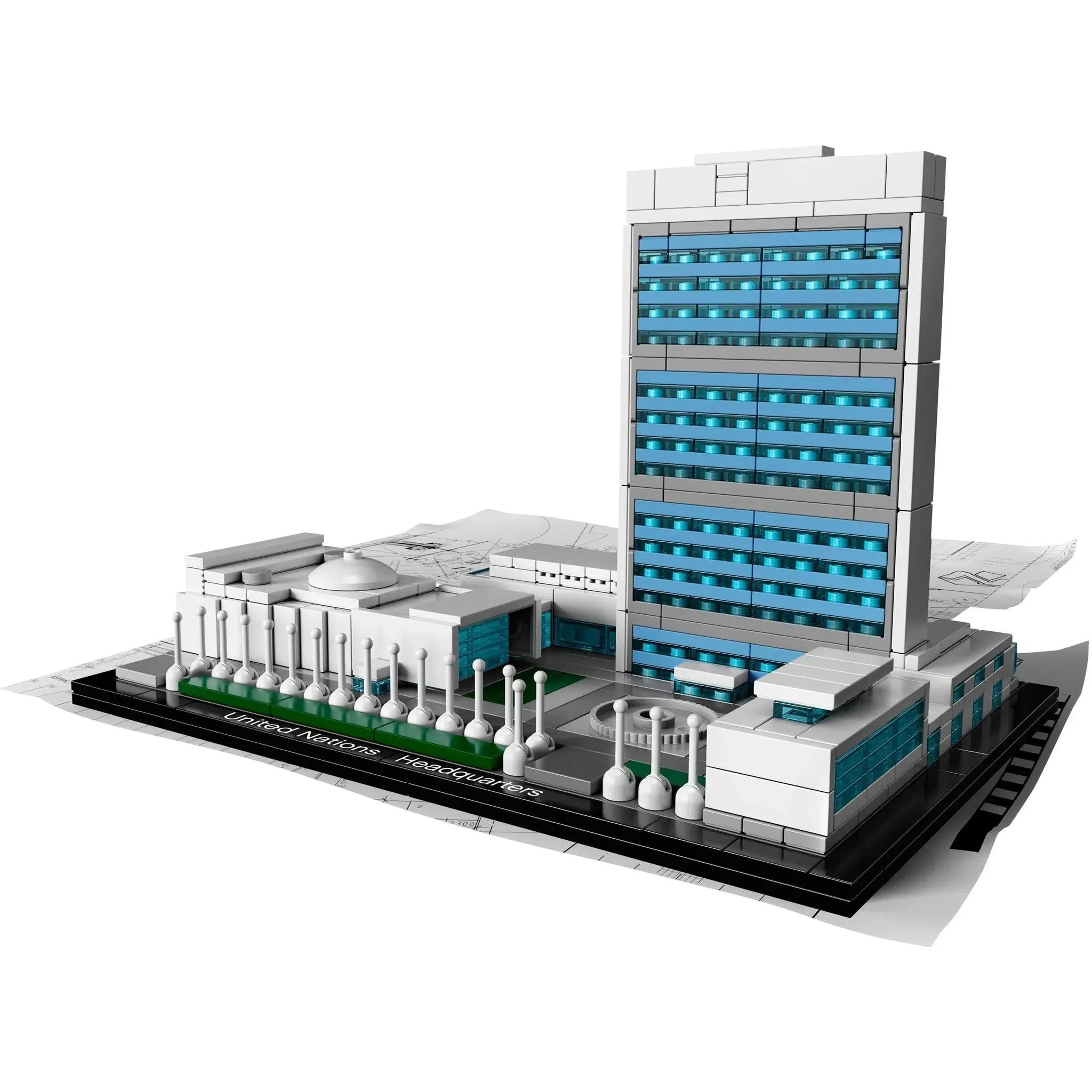 LEGO [Architecture] - United Nations Headquarters Building Set - Landmark Series (21018) - Image 2