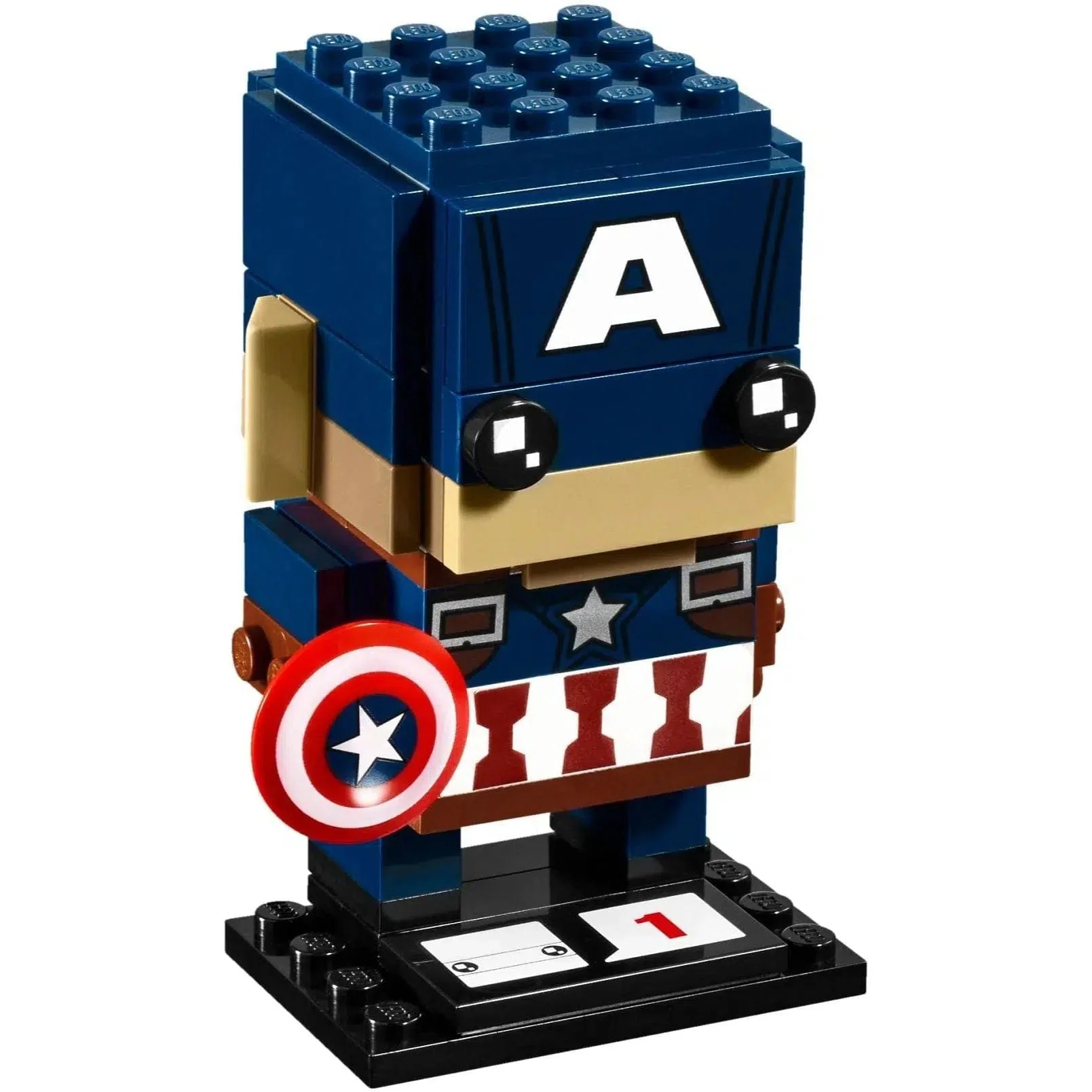 LEGO [BrickHeadz] - Captain America Building Set - Marvel Super Heroes Series (41589) - Image 2