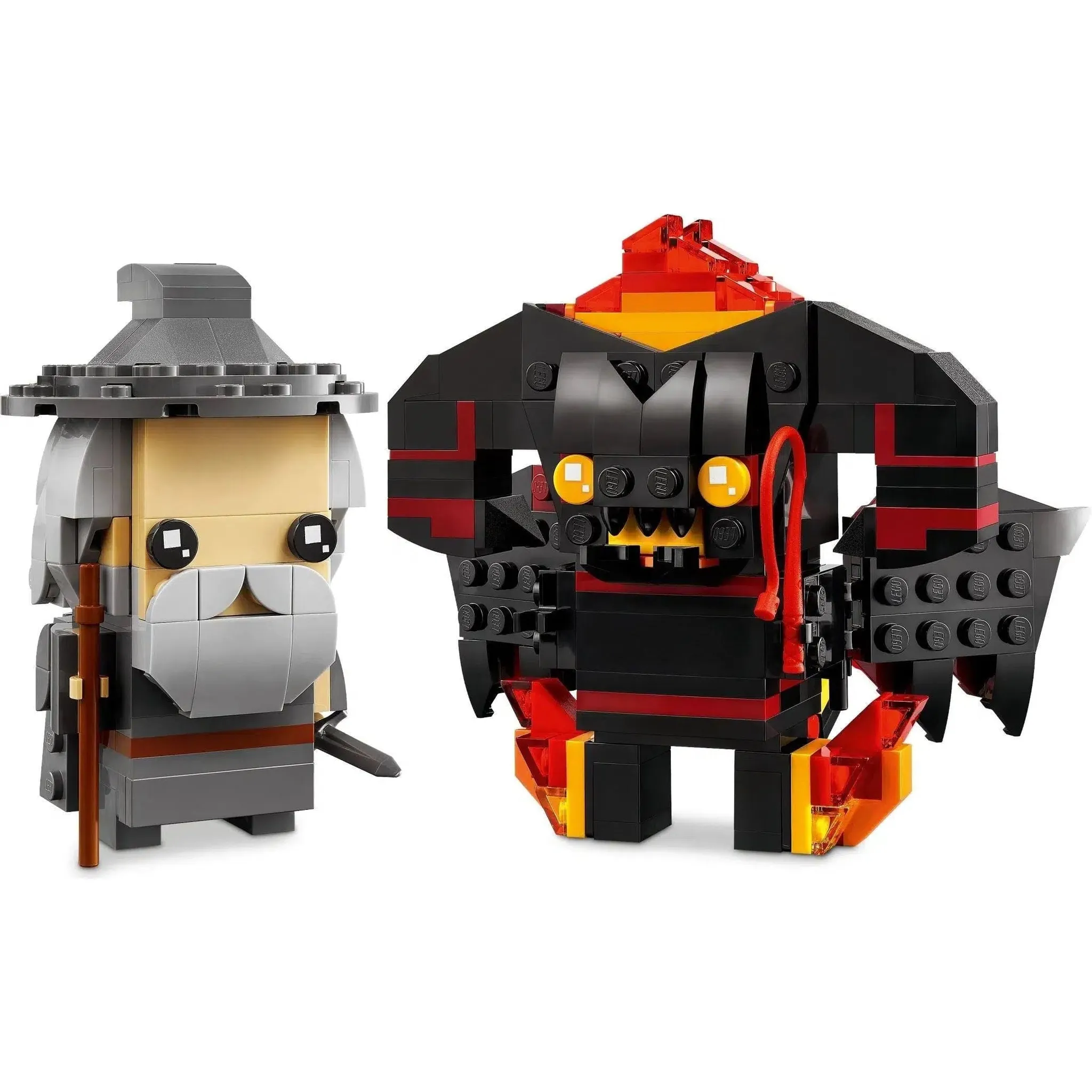 LEGO [BrickHeadz] - Gandalf the Grey & Balrog Building Set - The Lord of the Rings Series (40631) - Image 2