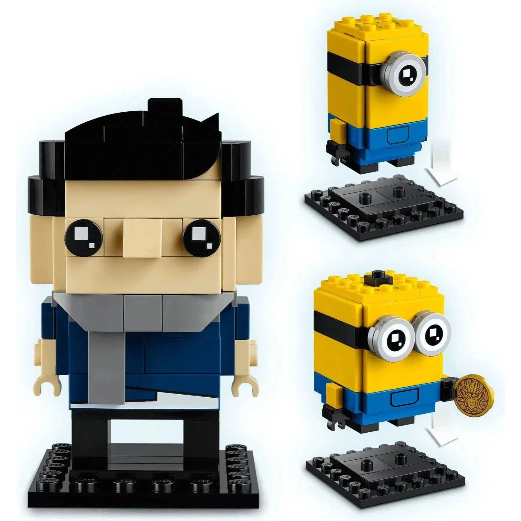 LEGO [BrickHeadz] - Gru, Stuart and Otto Building Set - Minions: The Rise of Gru Series (40420) - Image 3