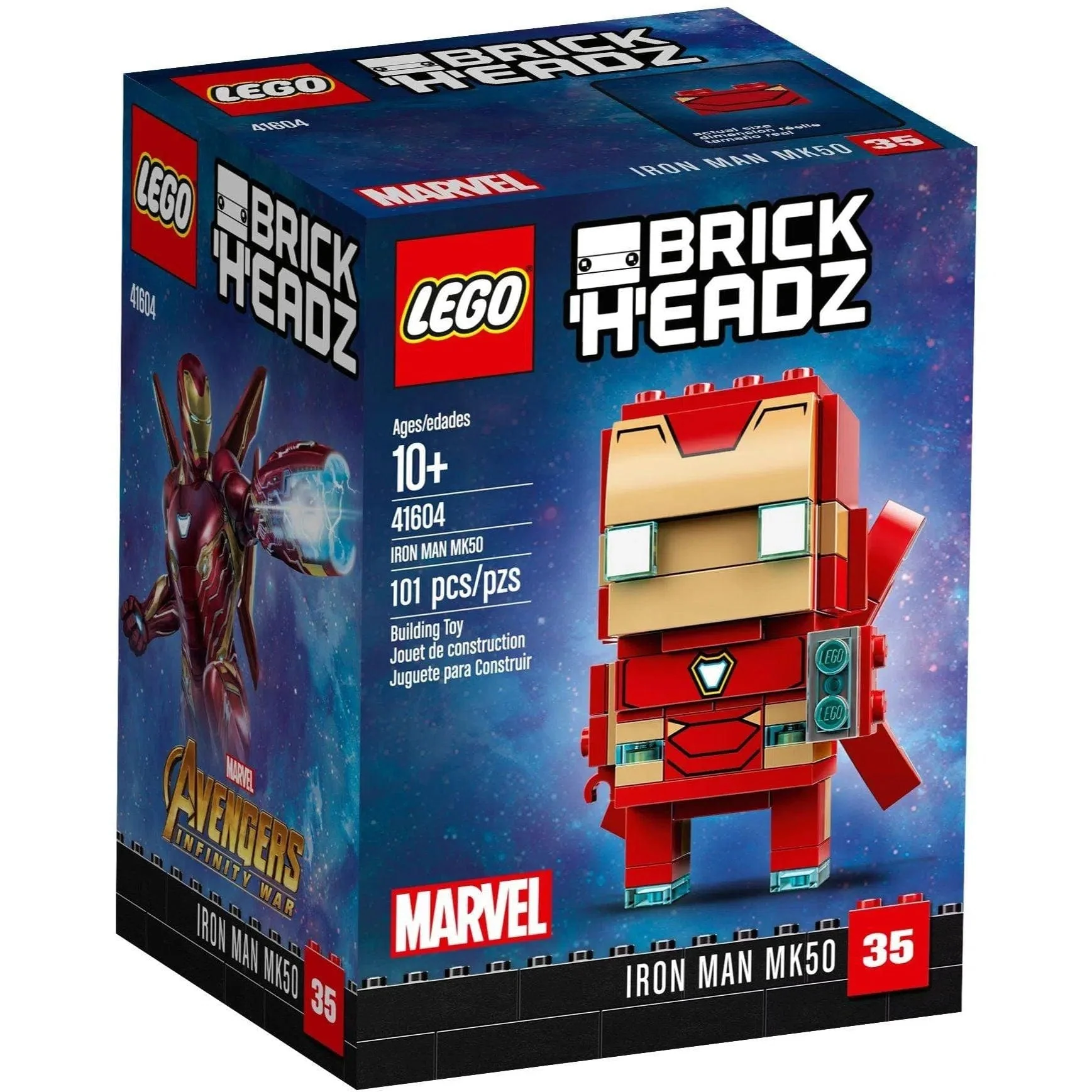 LEGO [BrickHeadz] - Iron Man MK50 Building Set - Marvel Super Heroes Series (41604)