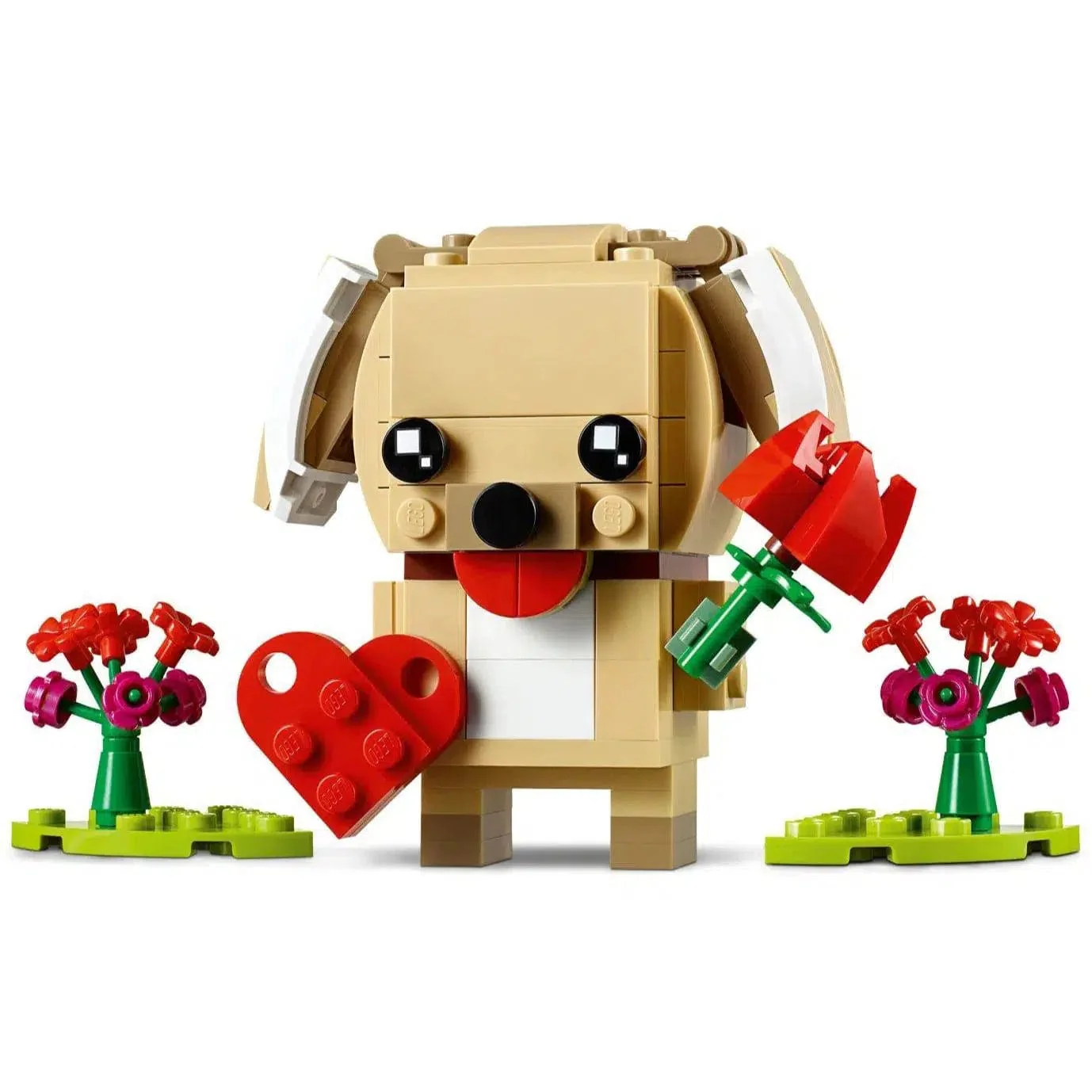 LEGO [BrickHeadz] - Valentine's Puppy Building Set - Seasonal Series (40349) - Image 4