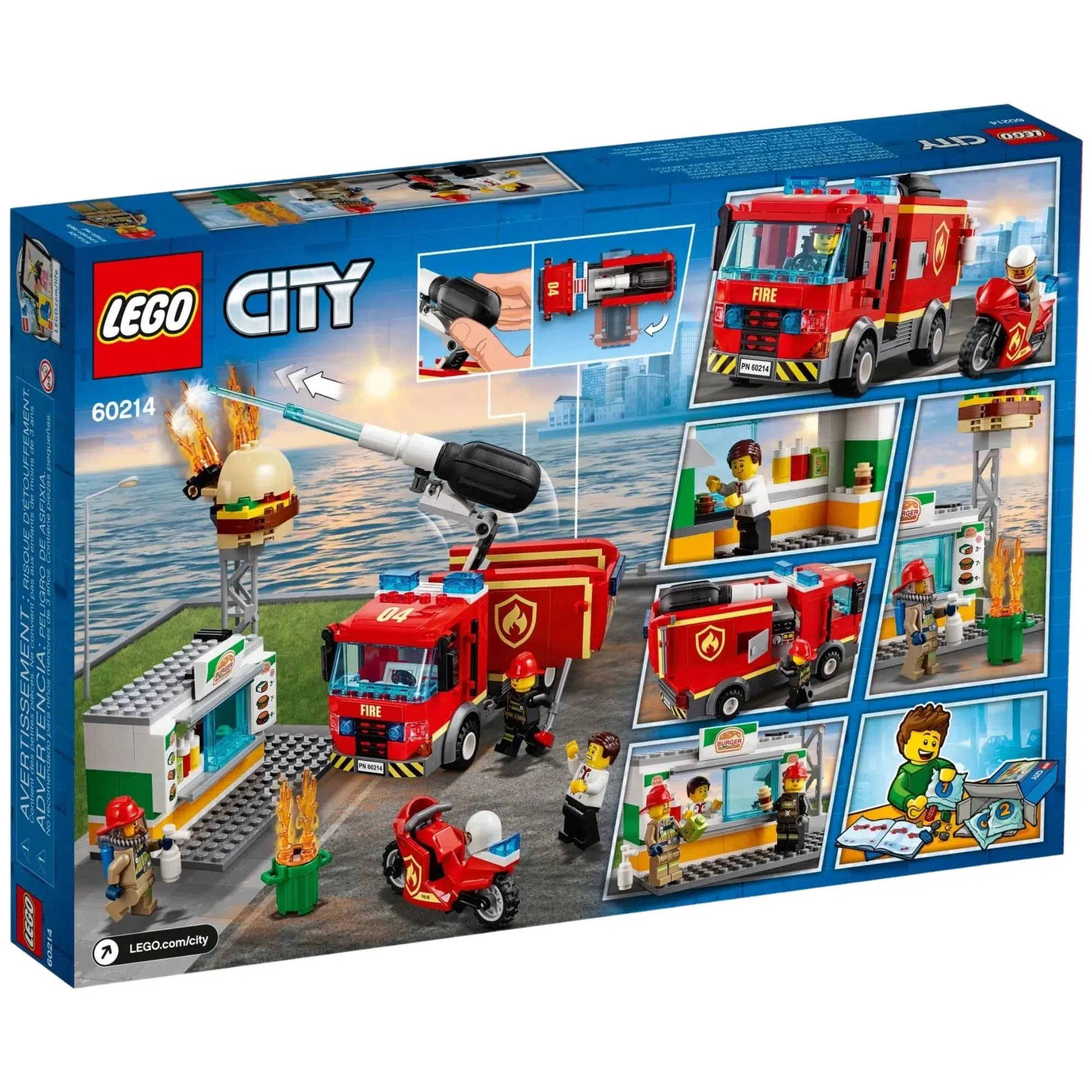 LEGO [City] - Burger Bar Fire Rescue Building Set - Fire Series (60214) - Image 5