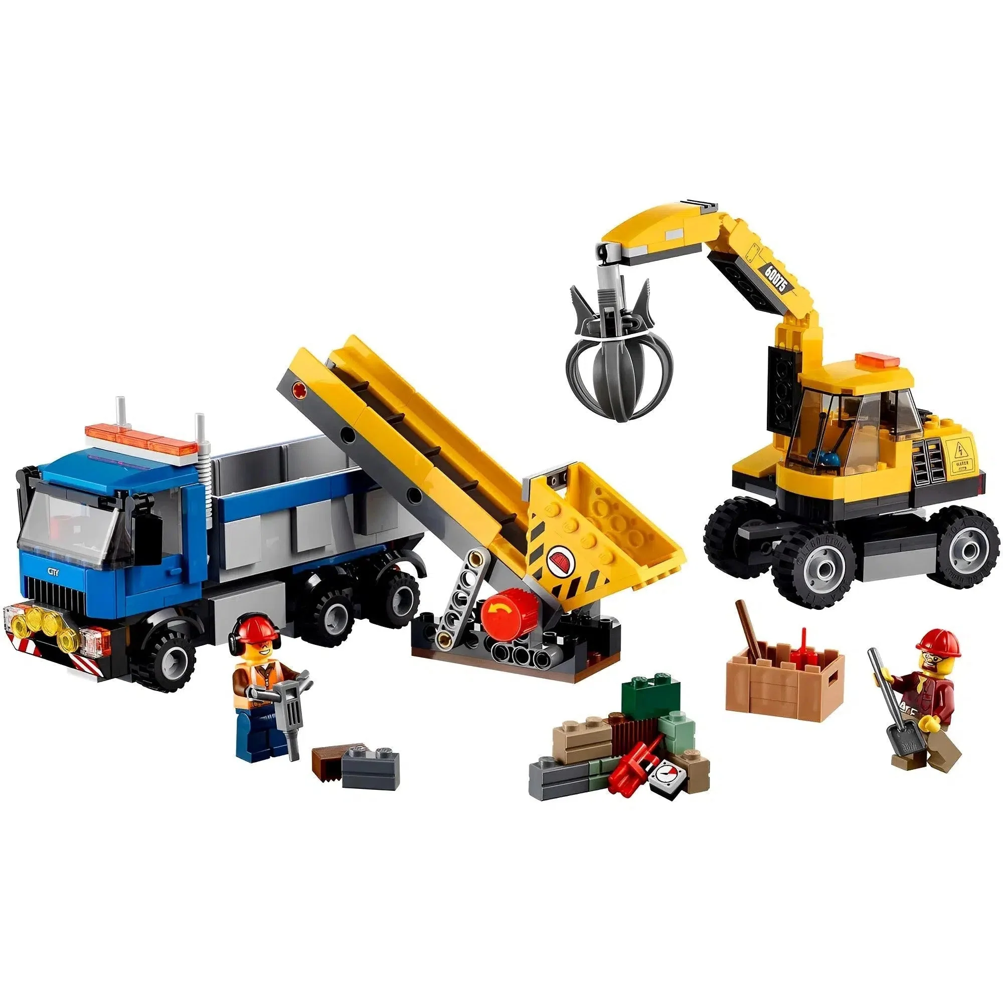LEGO [City] - Excavator and Truck Building Set - Construction Series (60075) - Image 2