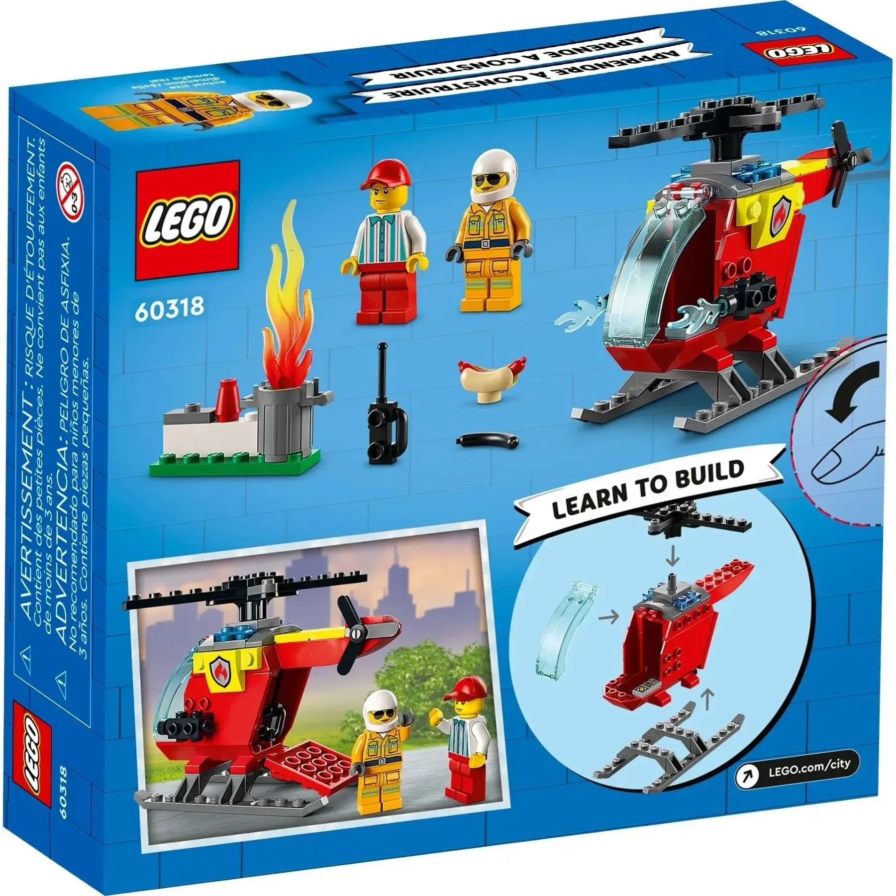 LEGO [City] - Fire Helicopter Building Set - Fire Series (60318) - Image 3